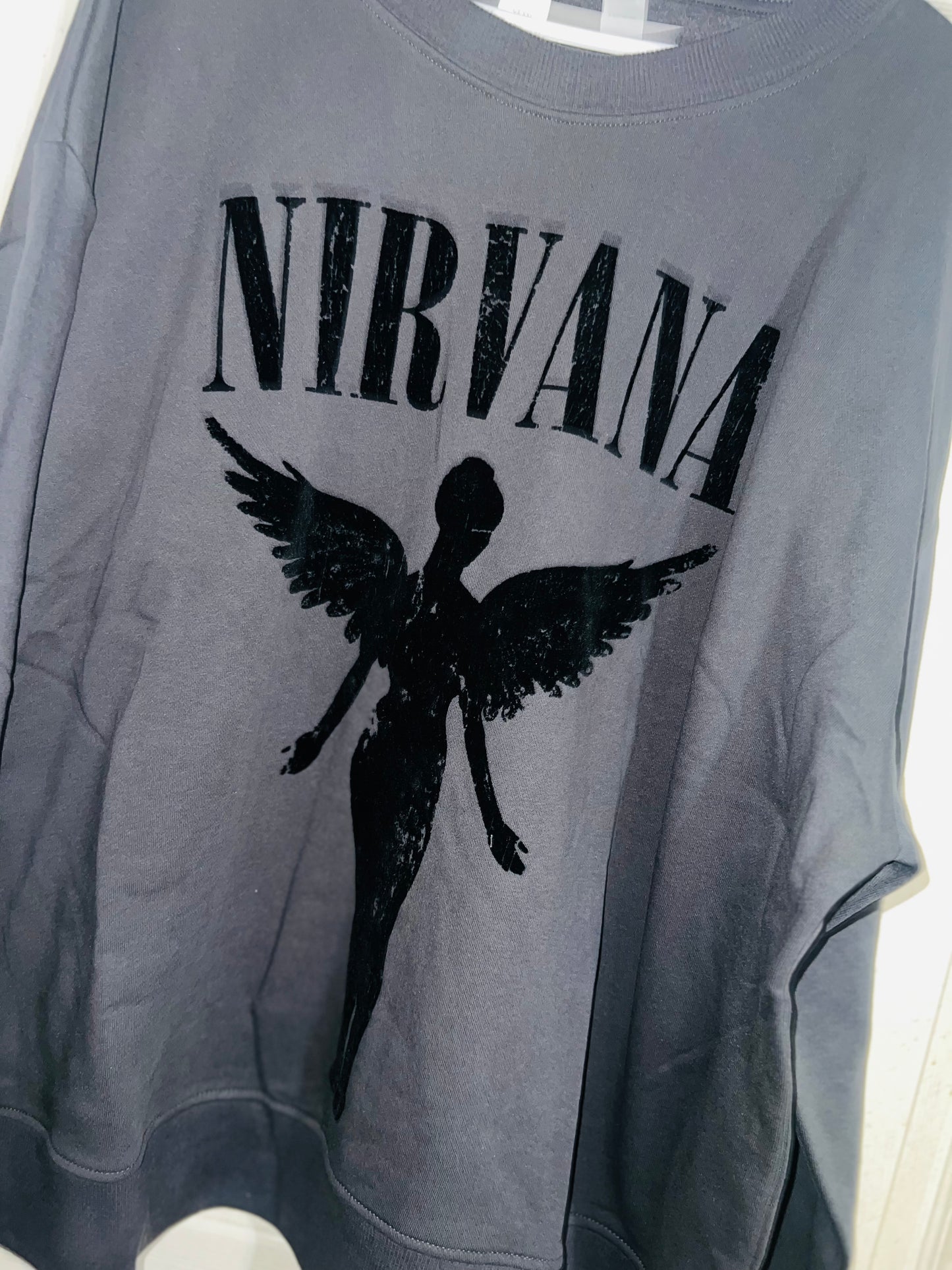 Nirvana Oversized Distressed Sweatshirt