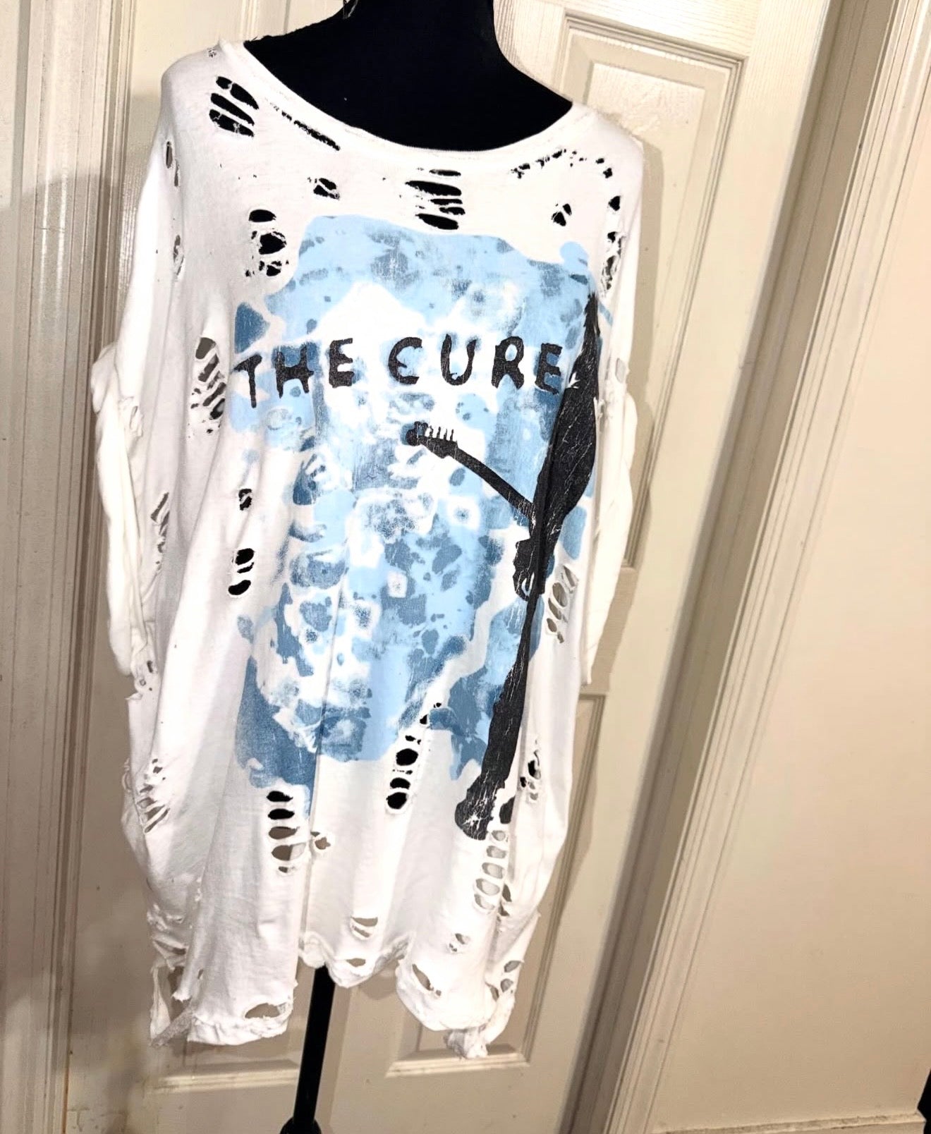 The Cure Double Sided Oversized Distressed Tee