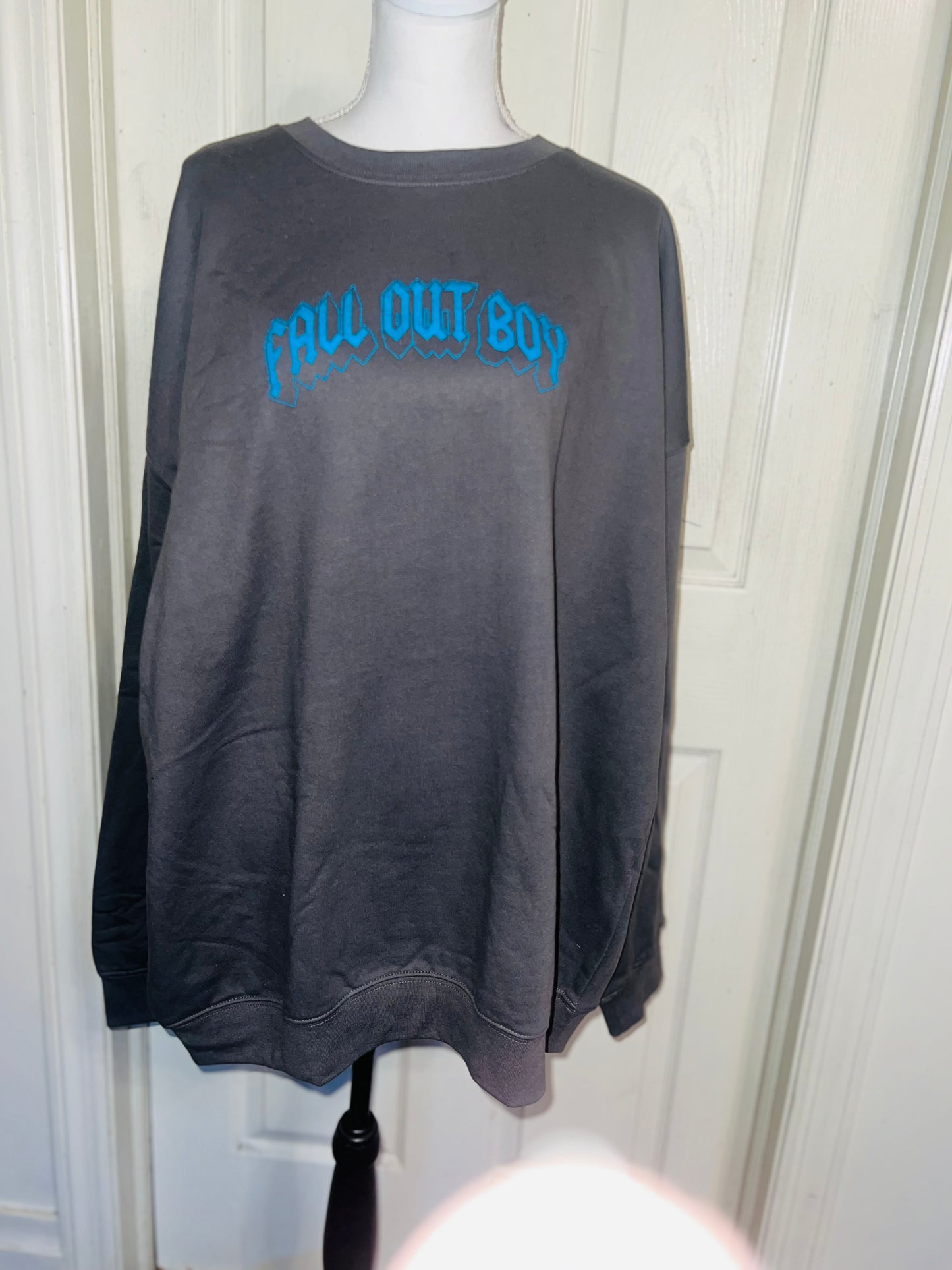 Fall Out Boy Double Sided Oversized Distressed Sweatshirt