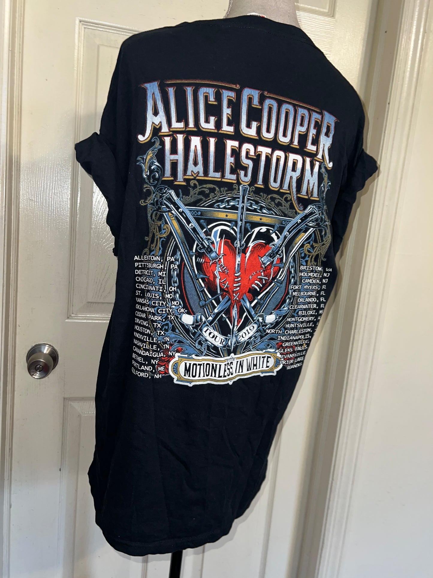 Alice Cooper Double Sided Oversized Distressed Tee