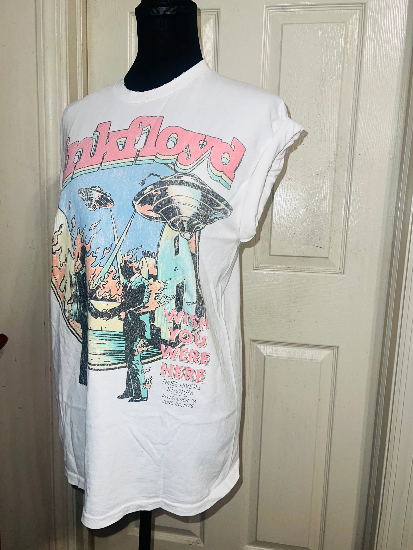 Pink Floyd Oversized Distressed Tee