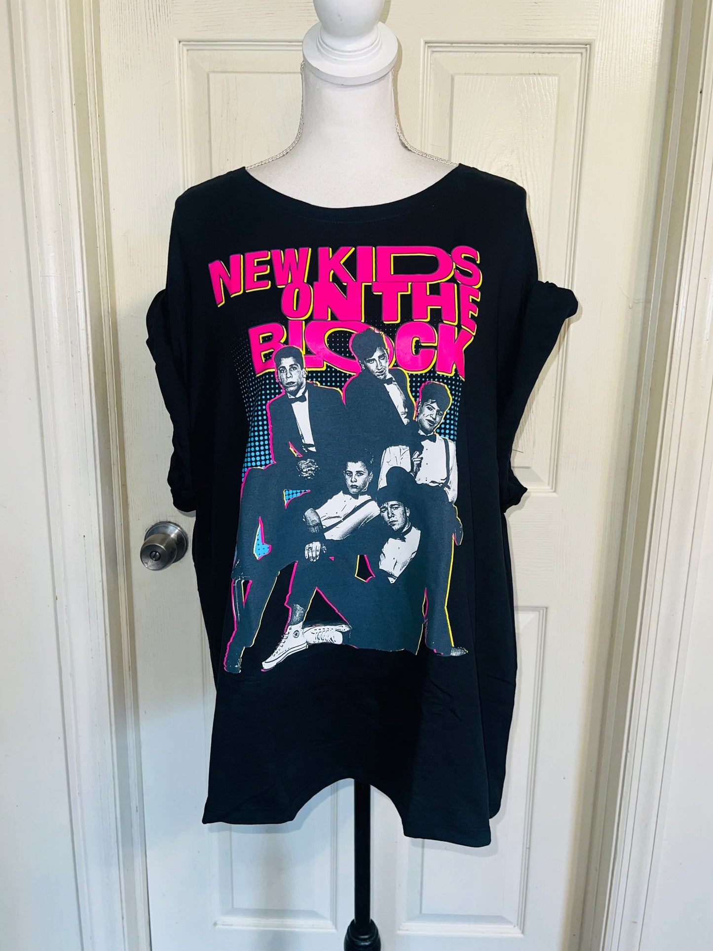 New Kids On The Block Oversized Distressed Tee