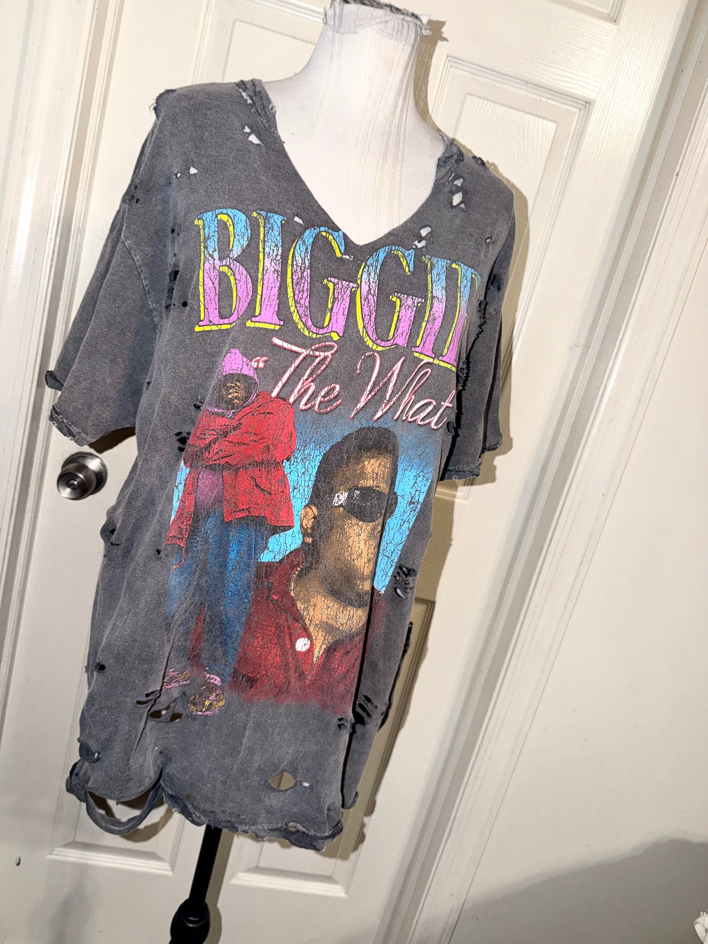 Biggie Smalls Oversized Distressed Tee