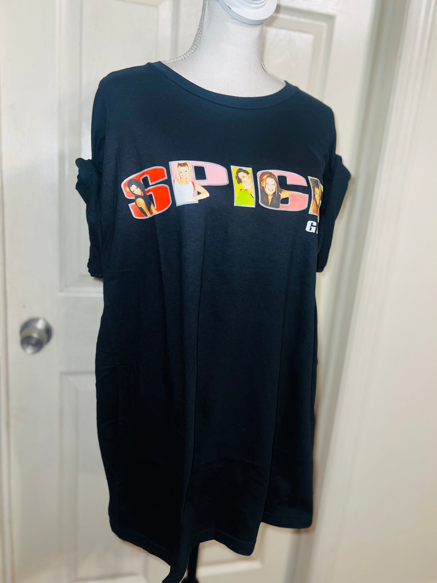 Spice Girls Oversized Distressed Tee