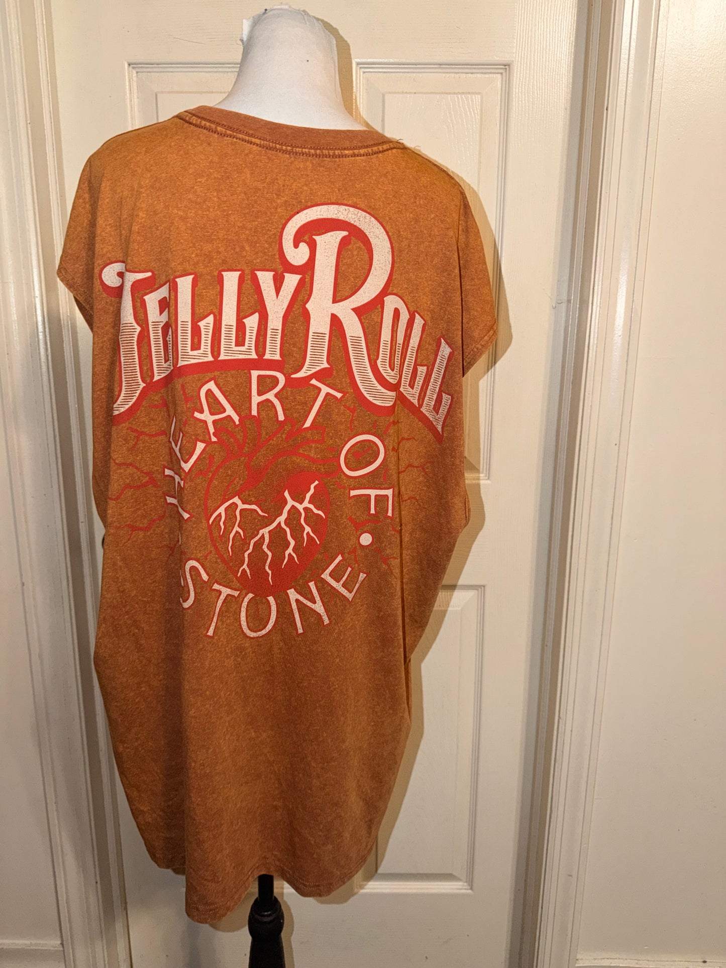Jelly Roll Double Sided Oversized Distressed Tank
