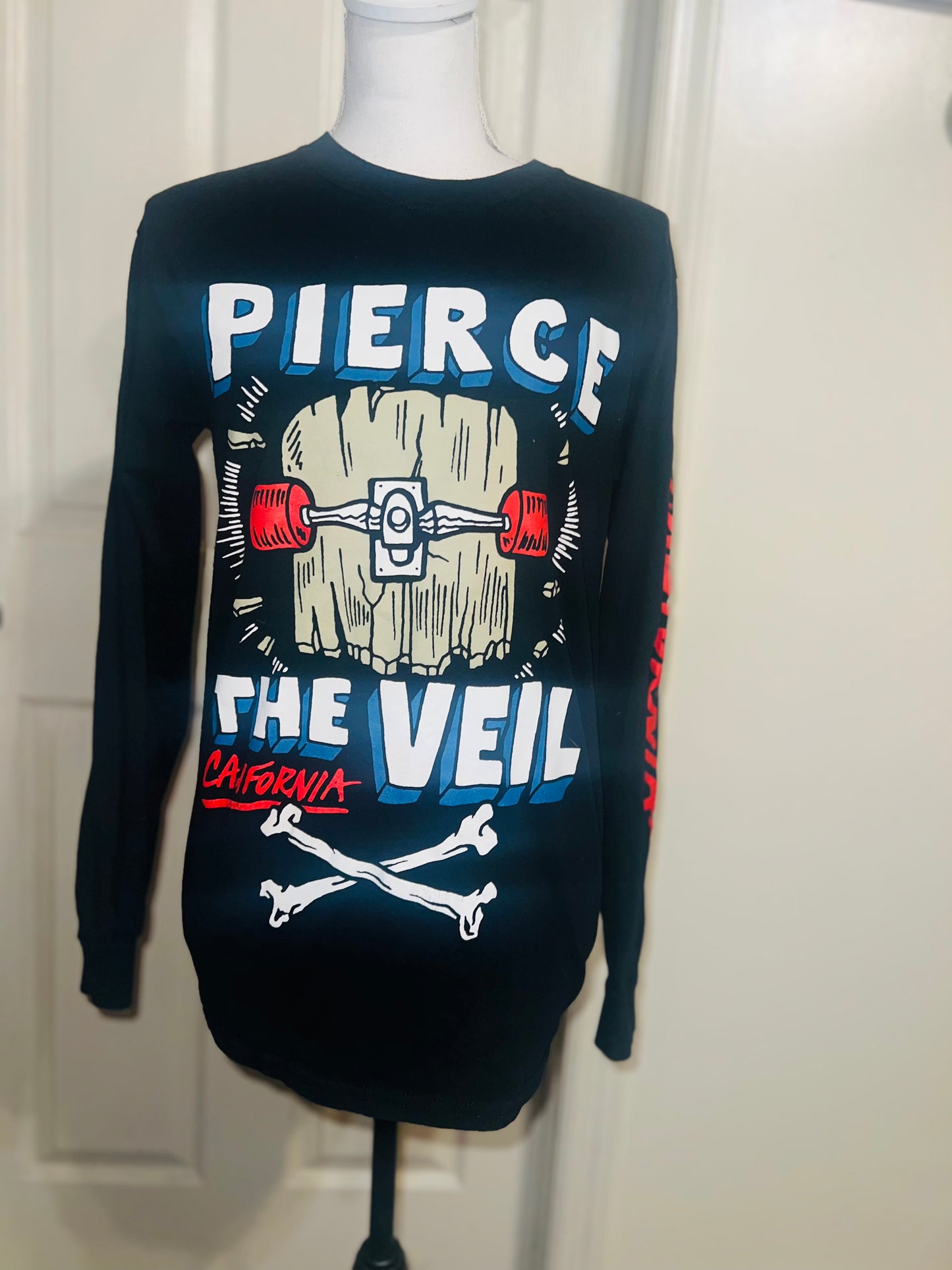 Pierce the Veil Oversized Distressed Long Sleeve Shirt