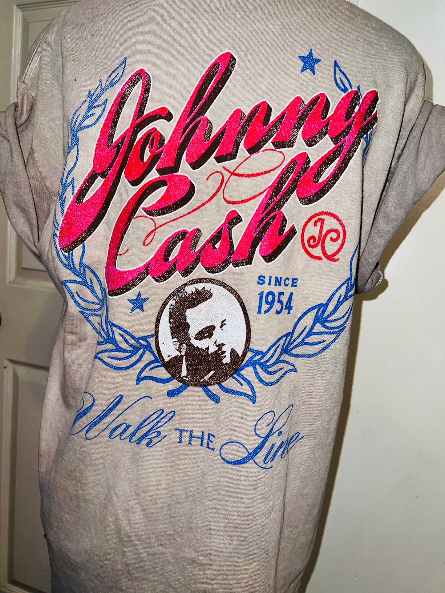 Johnny Cash Double Sided Oversized Distressed Tee