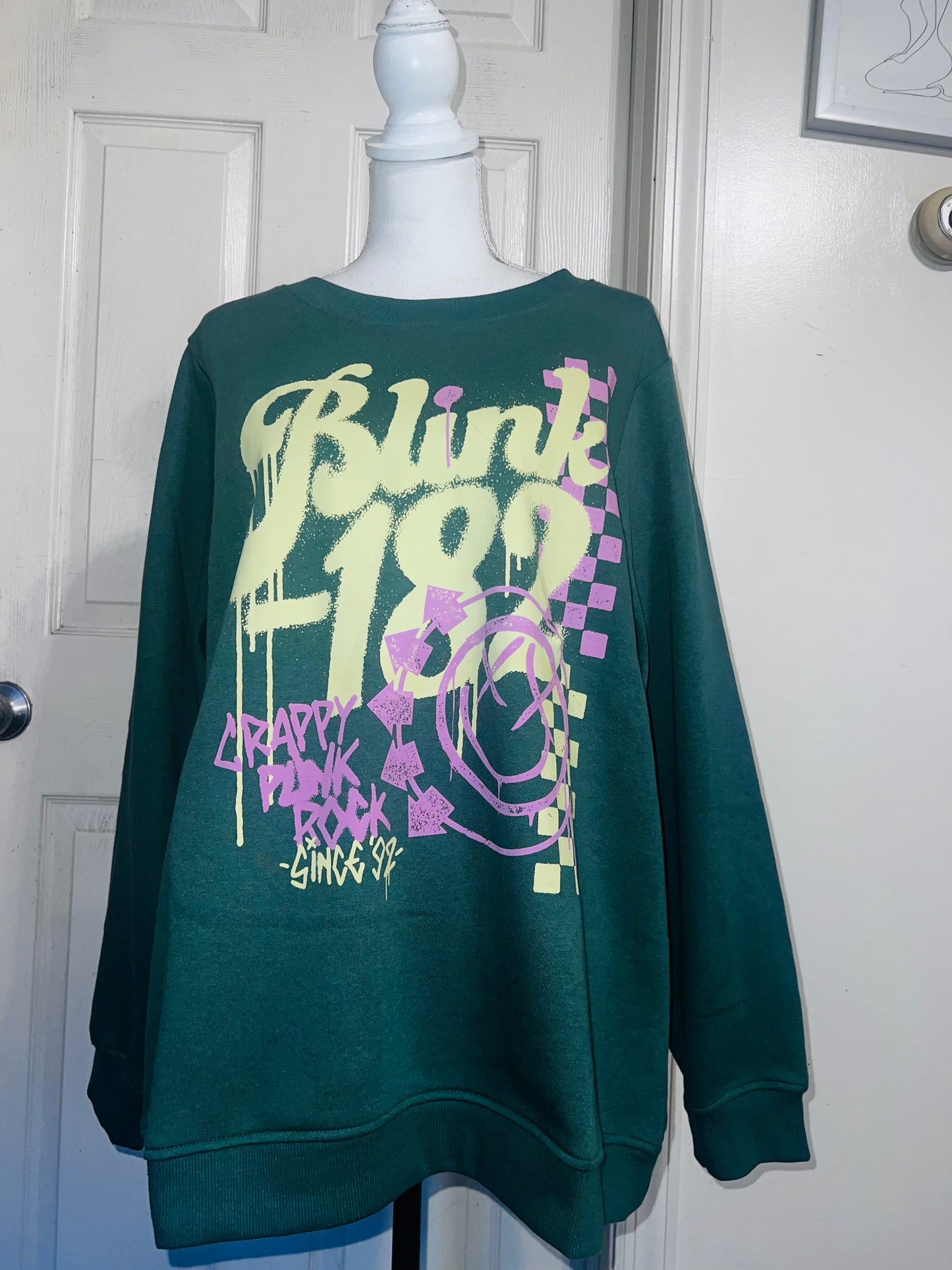 Blink 182 Oversized Distressed Sweatshirt