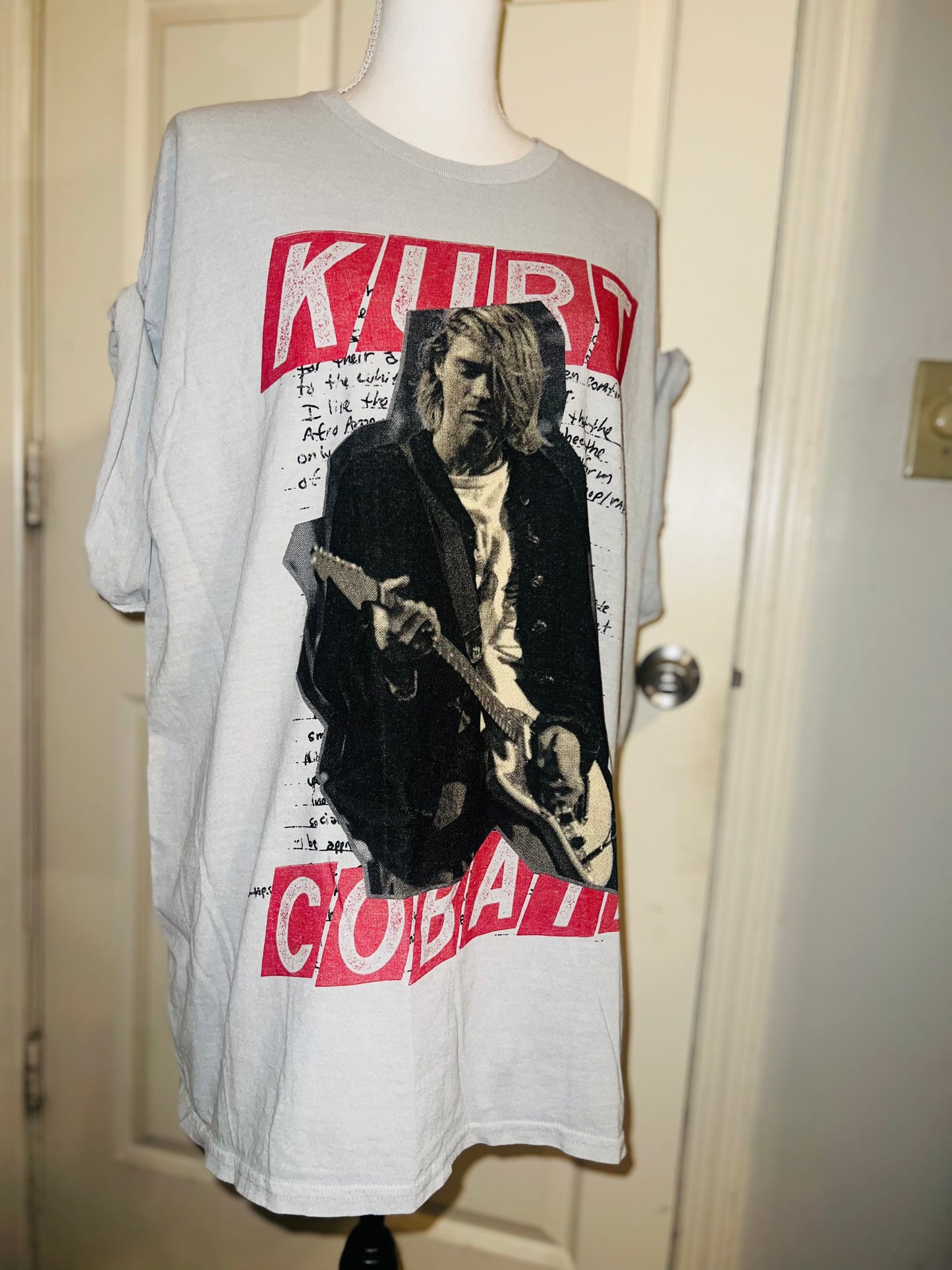 Kurt Cobain Oversized Distressed Tee