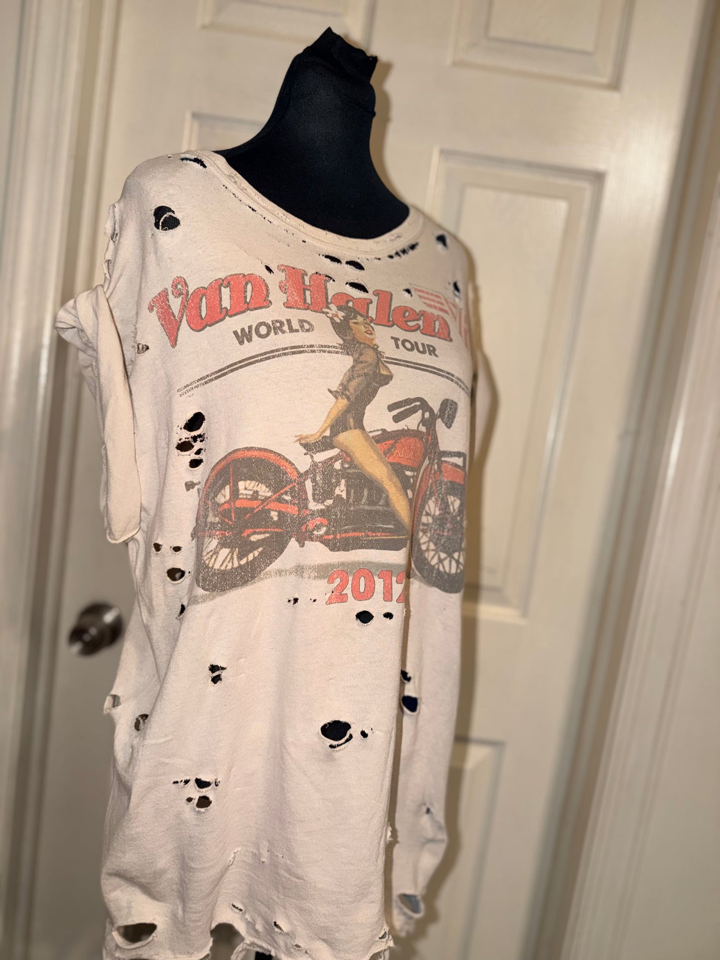 Van Halen Double Sided Oversized Distressed Tee