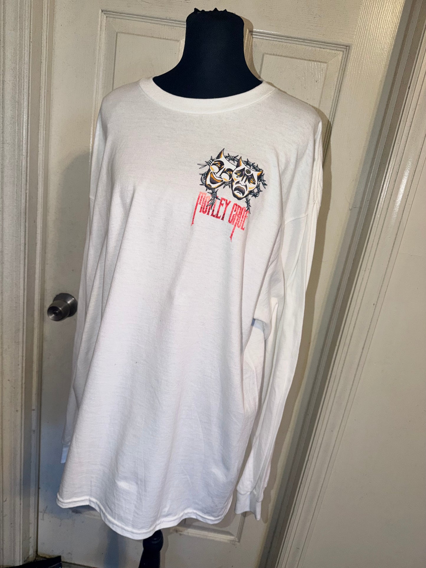 Motley Crue Double Sided Oversized Distressed Long Sleeve Tee