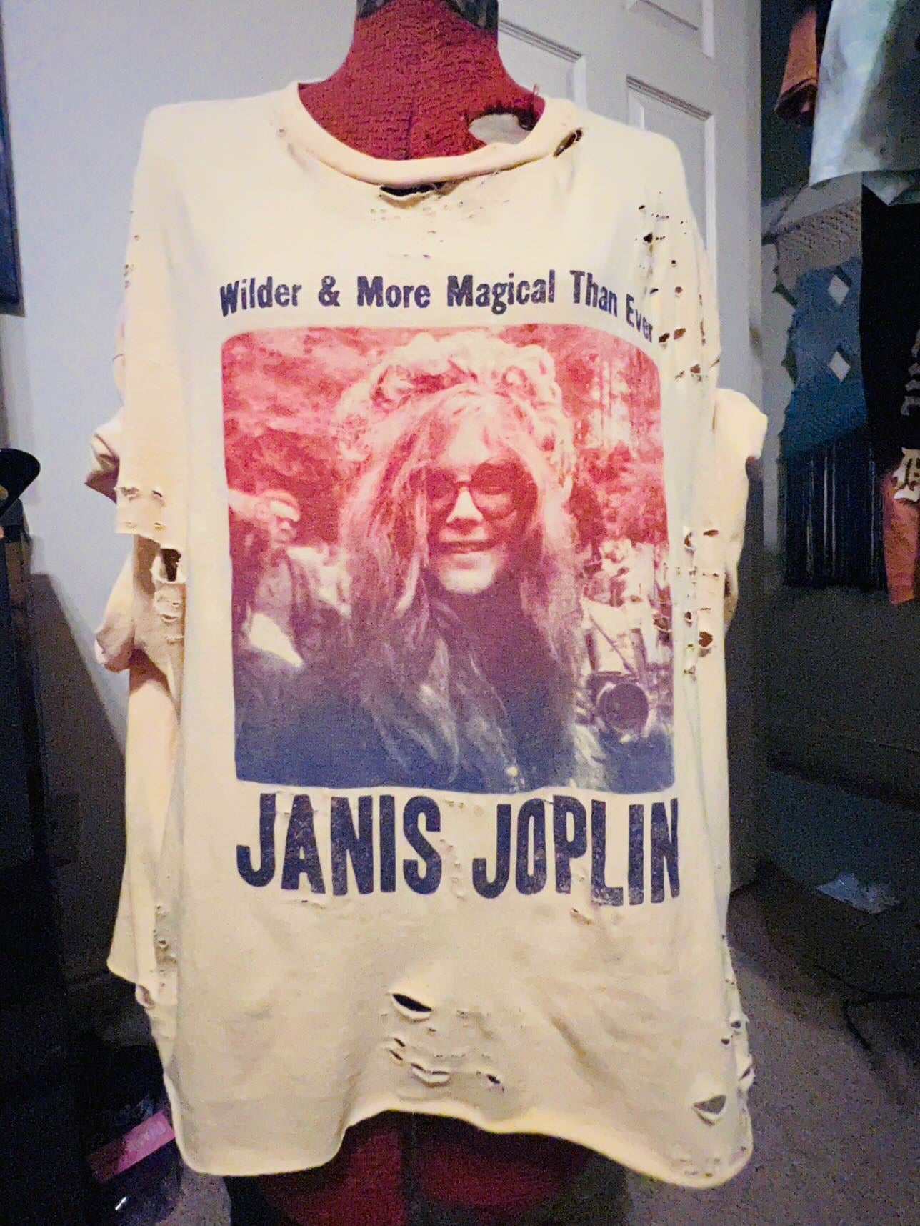 Janis Joplin Oversized Distressed Tee