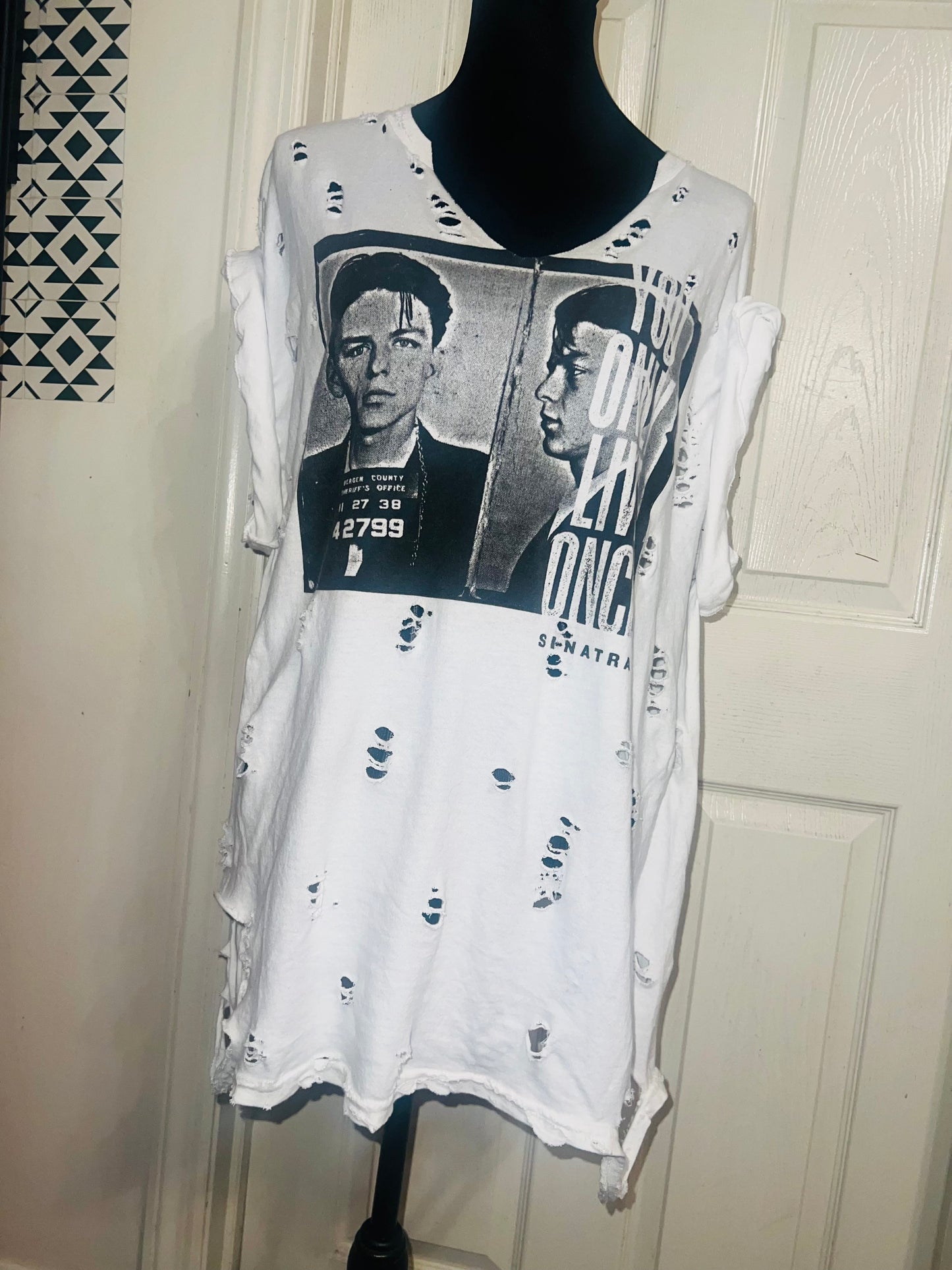 Frank Sinatra Oversized Distressed Tee