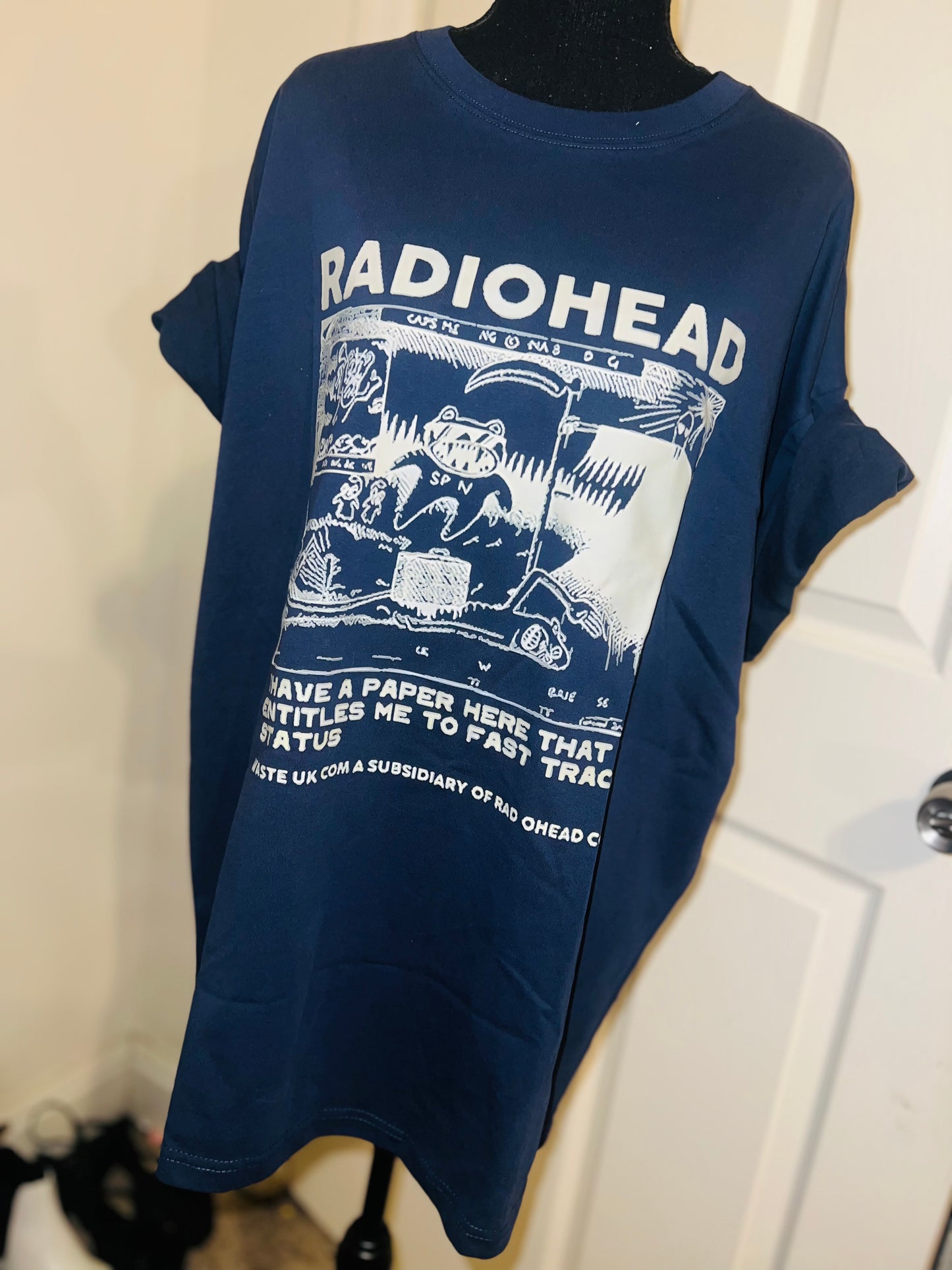 Radiohead Oversized Distressed Tee