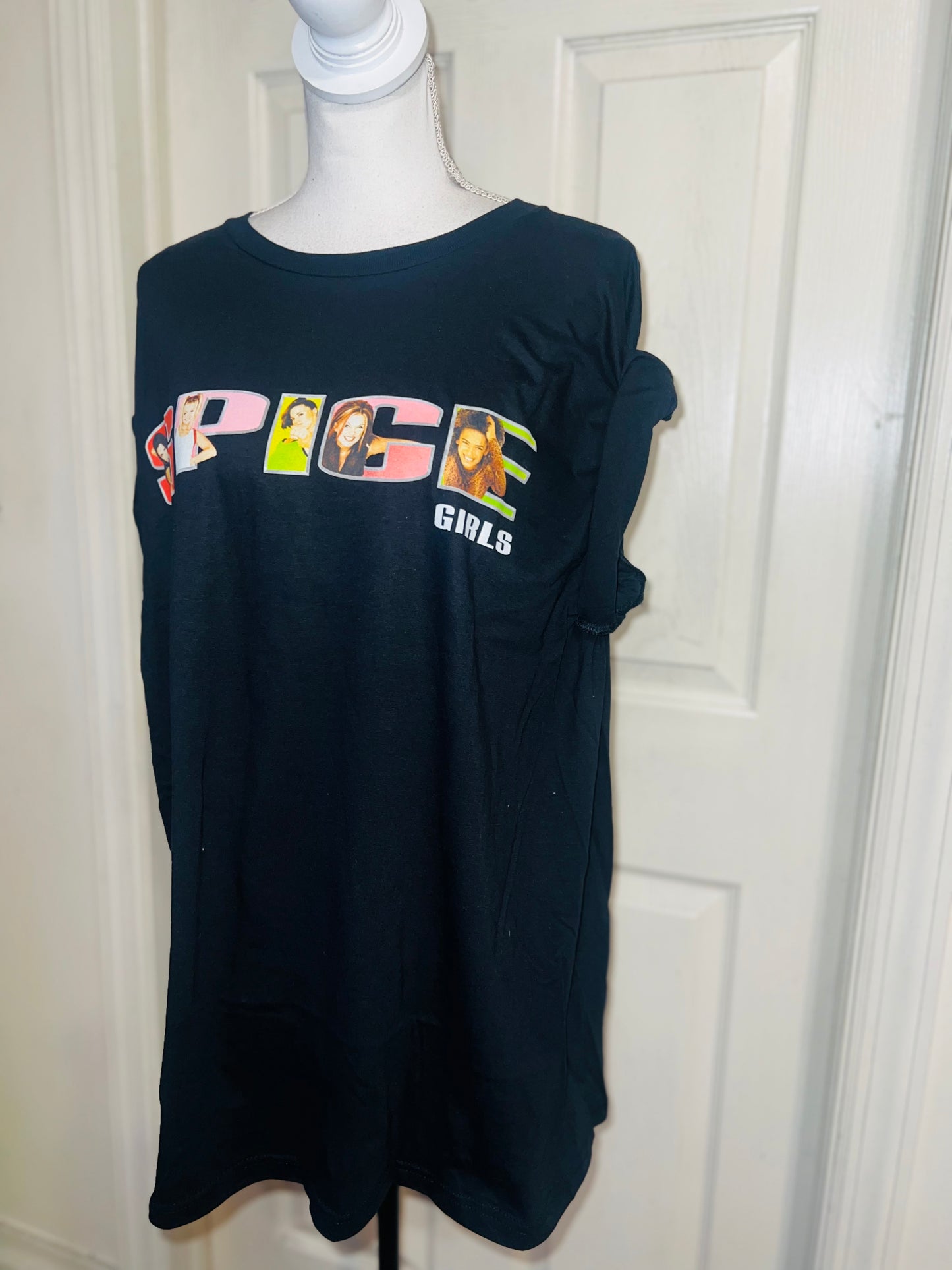 Spice Girls Oversized Distressed Tee