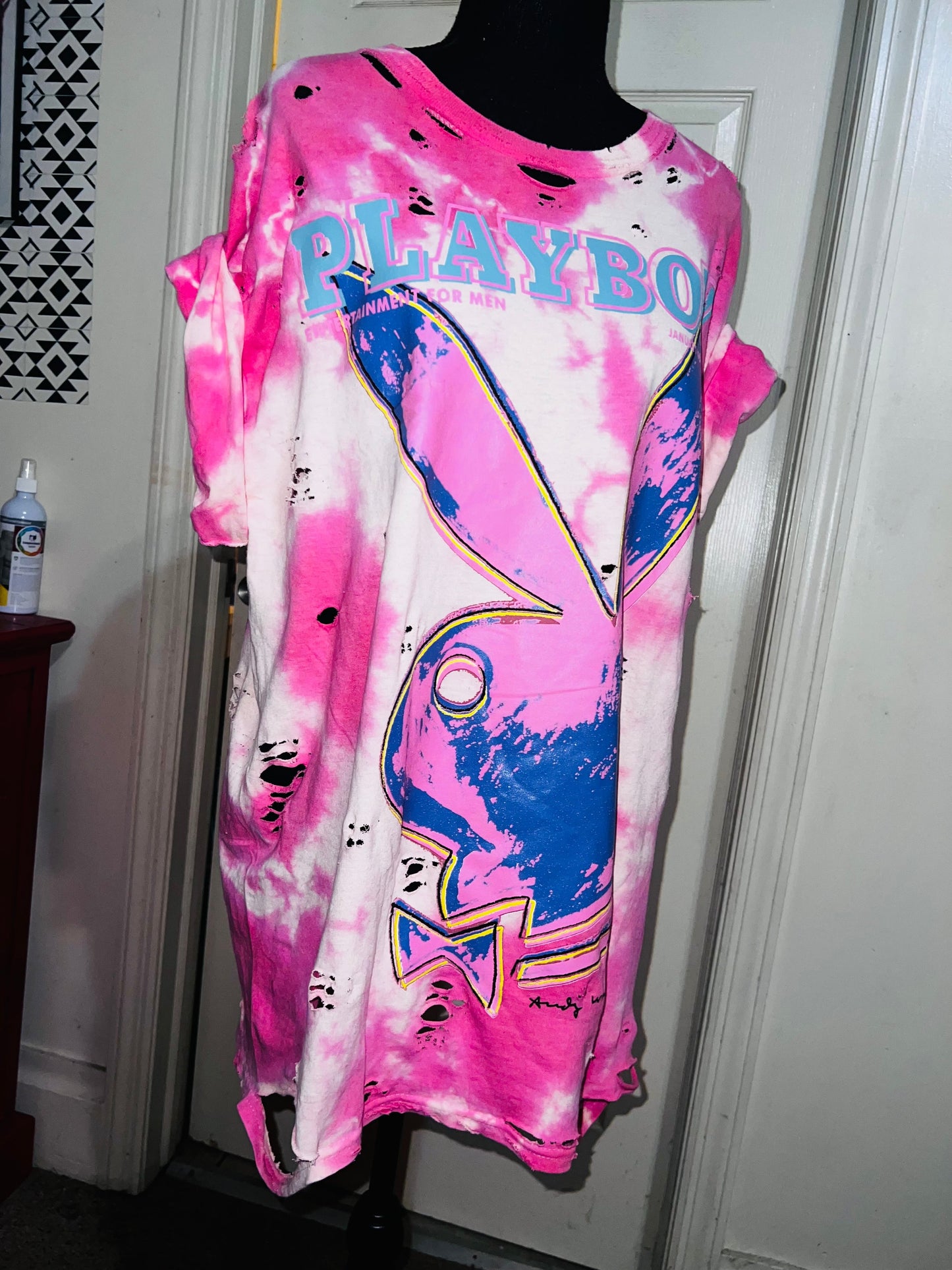 Playboy Andy Warhol Tie Dye Oversized Tee