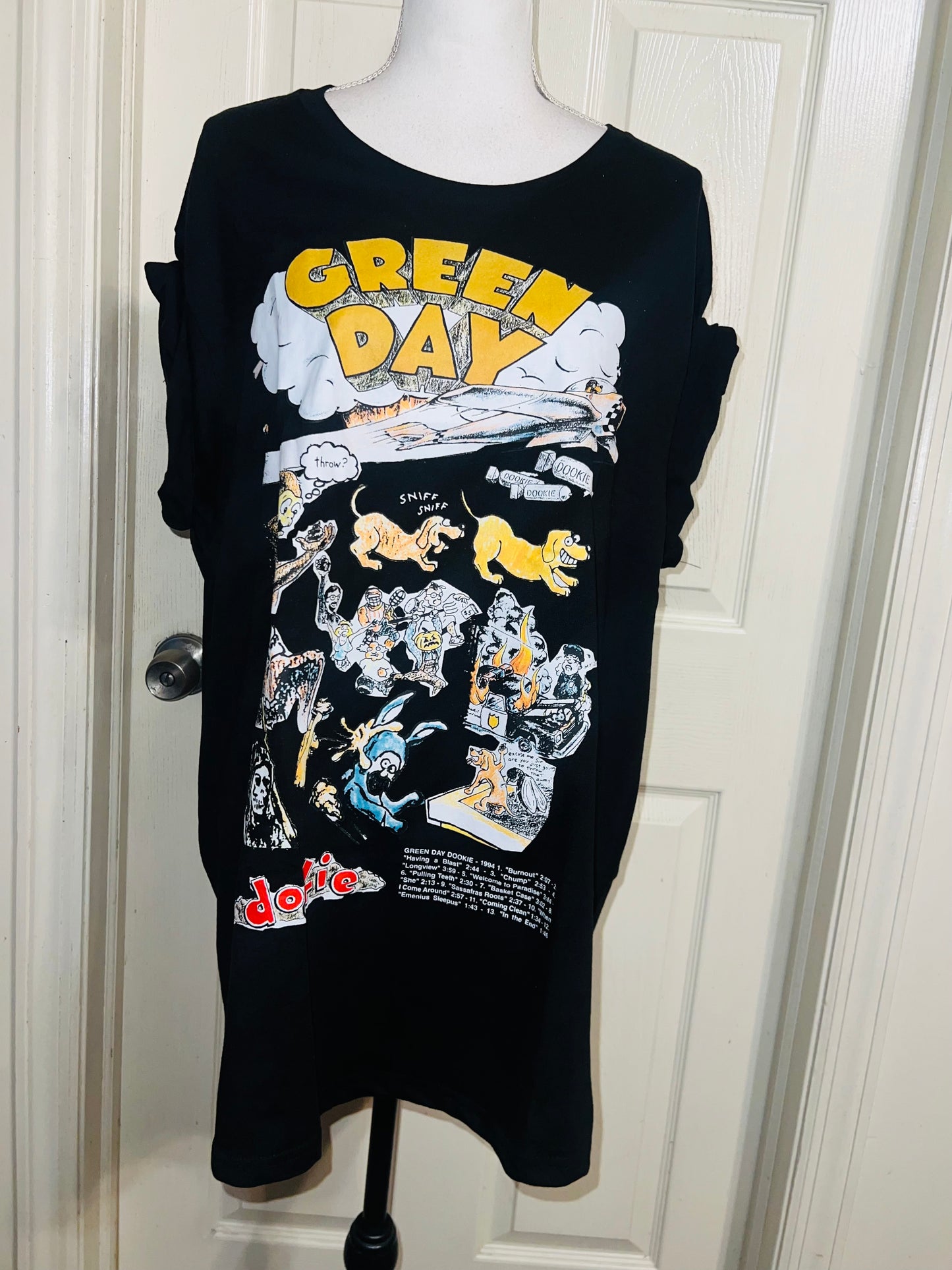 Green Day Oversized Distressed Tee