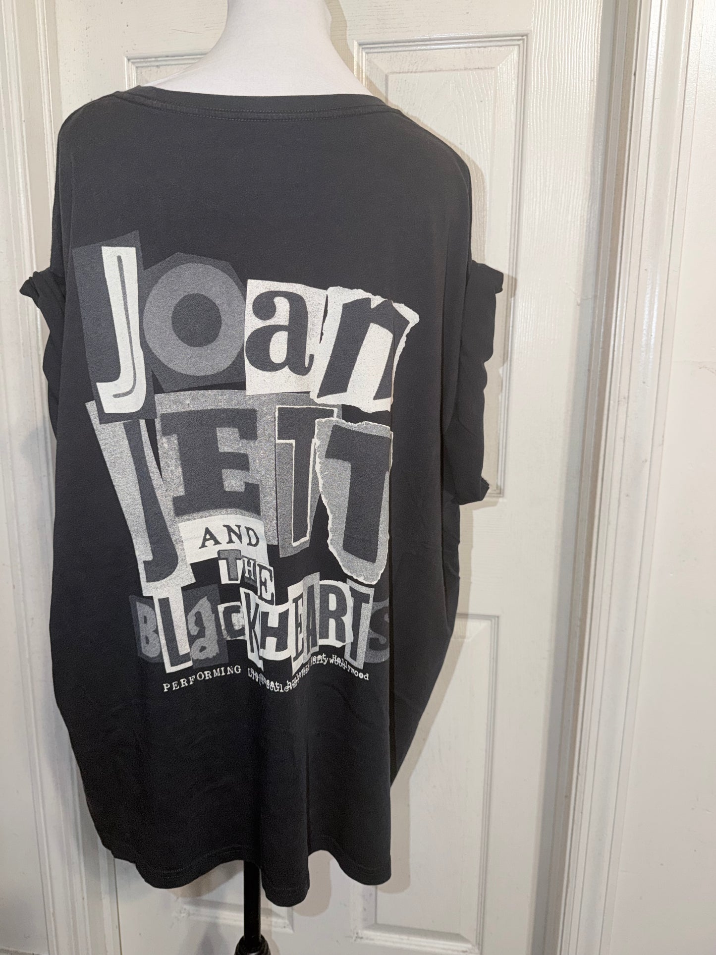 Joan Jett and the Blackhearts Double Sided Oversized Distressed Tee