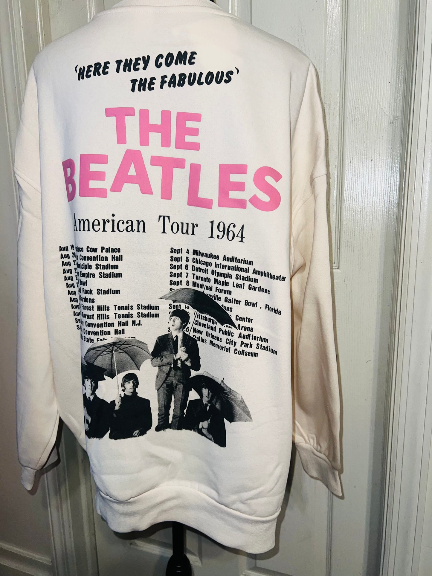 The Beatles Double Sided Oversized Distressed Tee