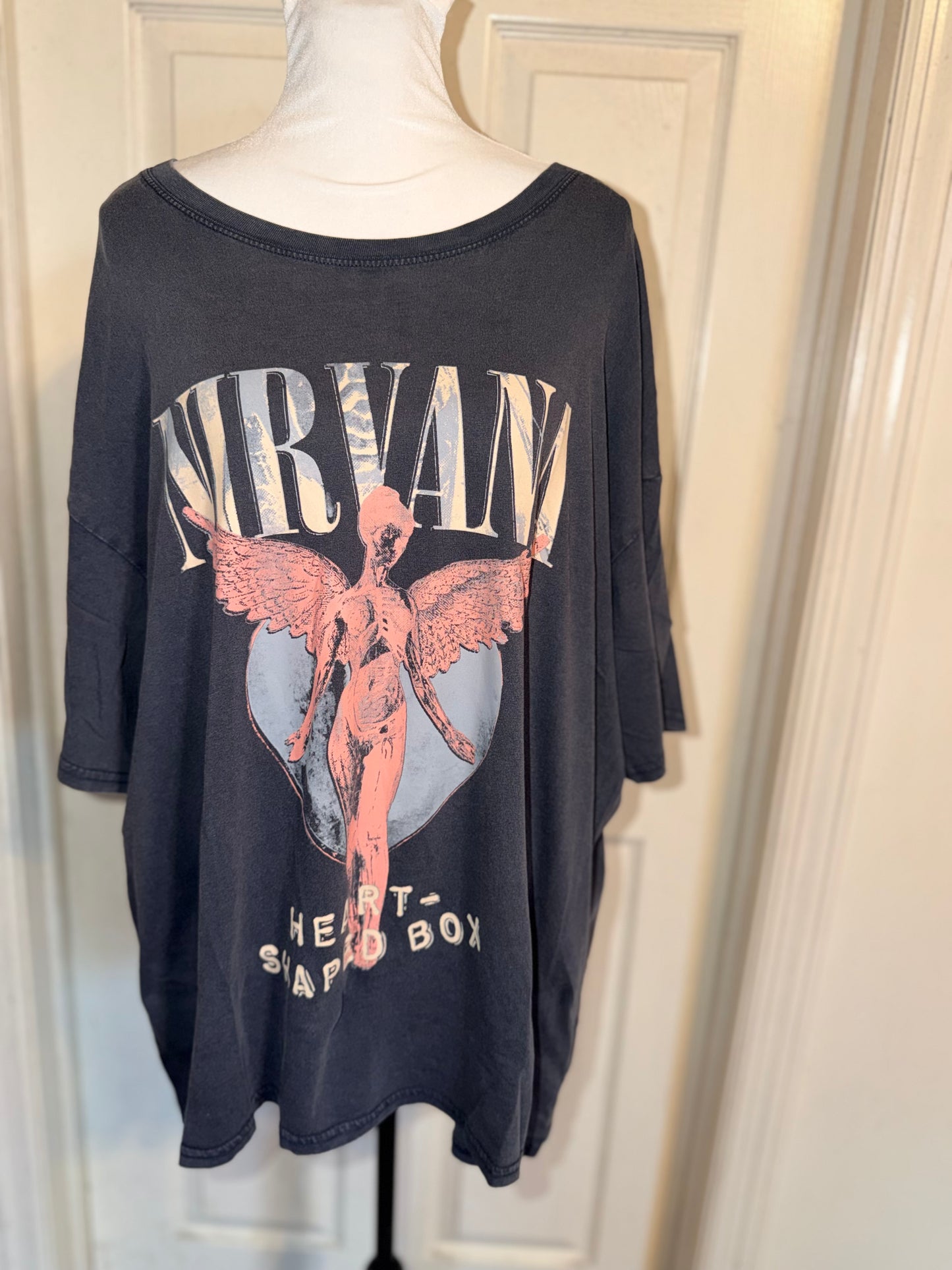 Nirvana Oversized Distressed Tee