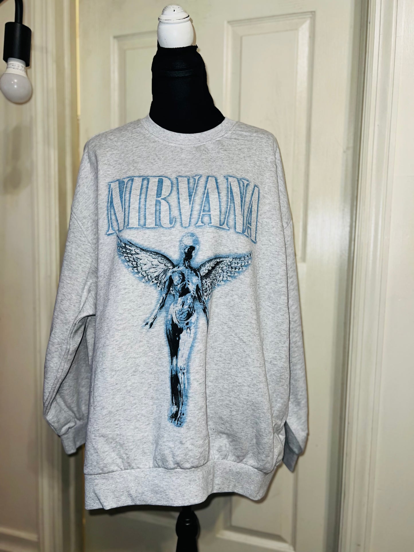 Nirvana Oversized Distressed Sweatshirt