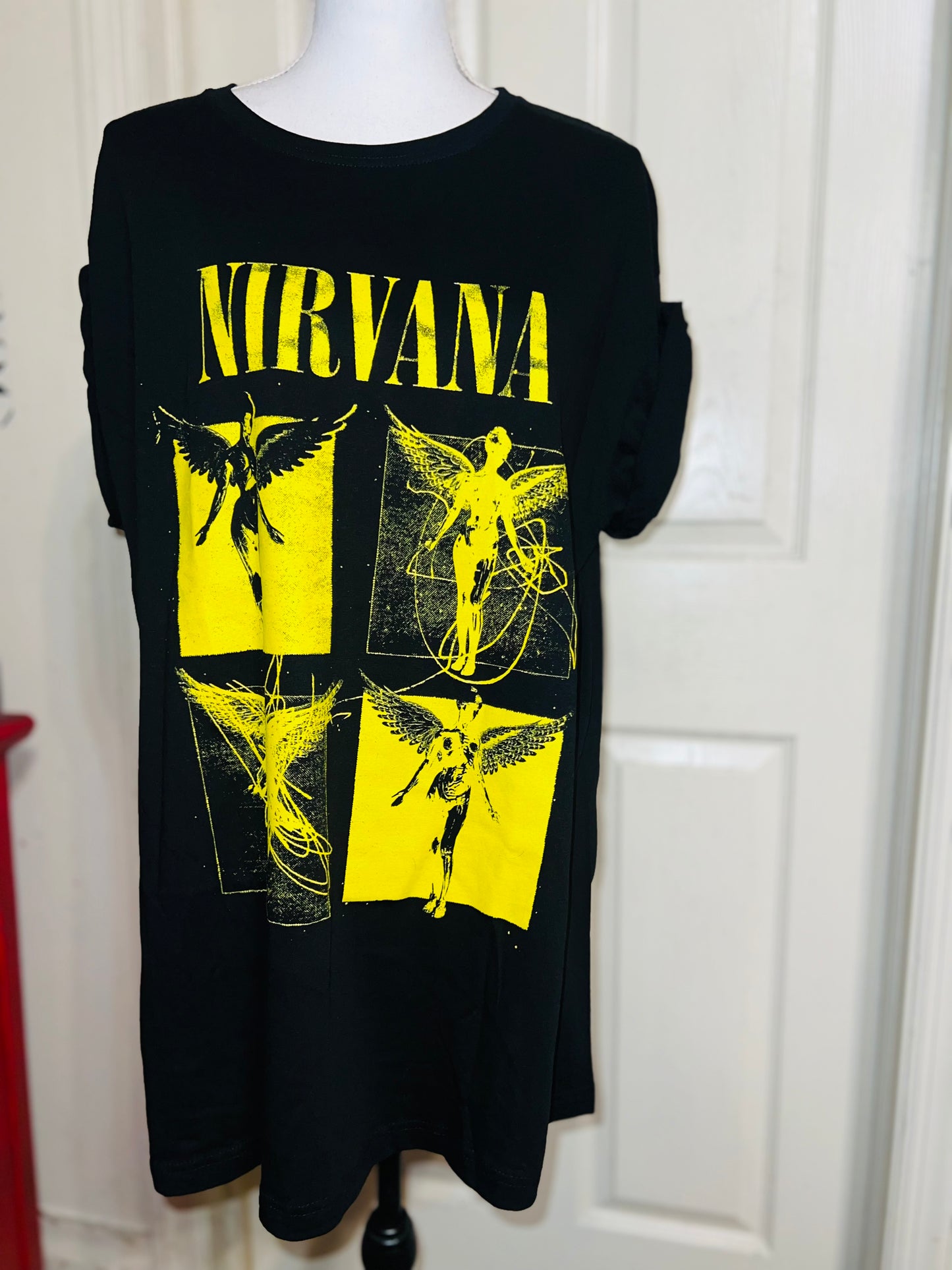 Nirvana “In Utero” Oversized Distressed Tee