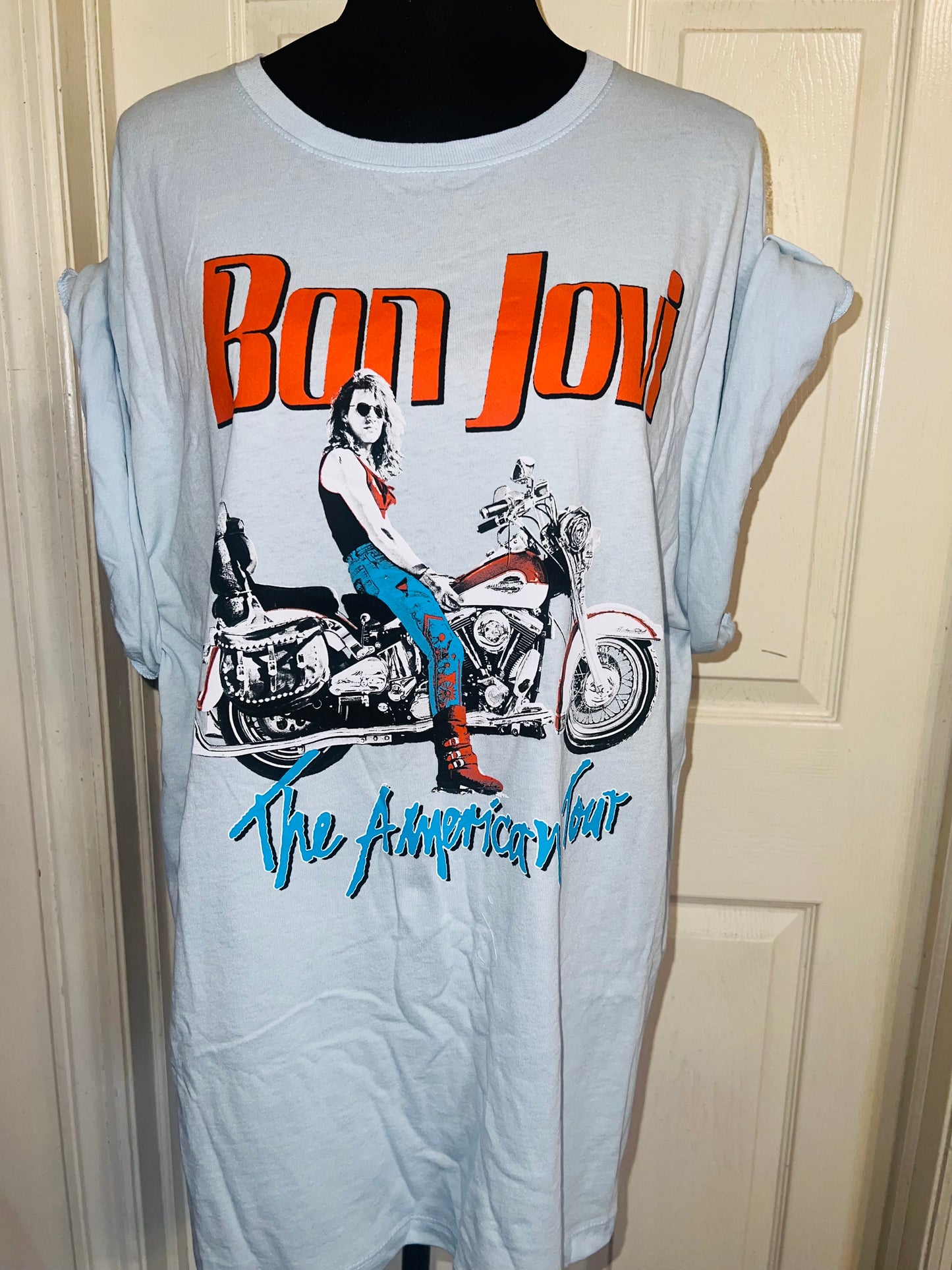Bon Jovi Oversized Distressed Tee