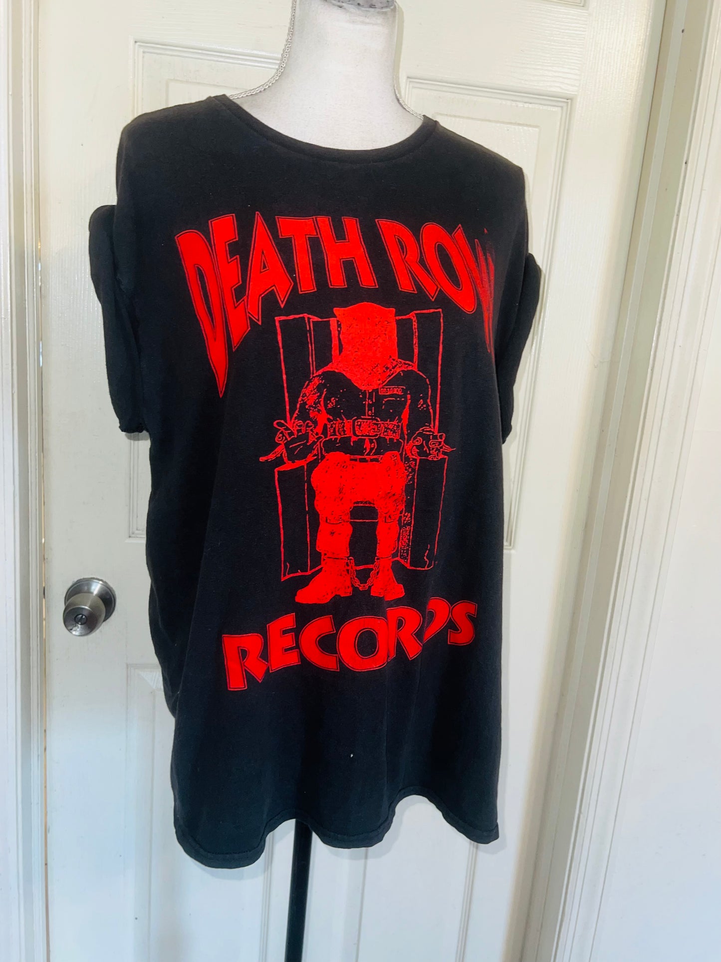 Death Row Records Oversized Distressed Tee