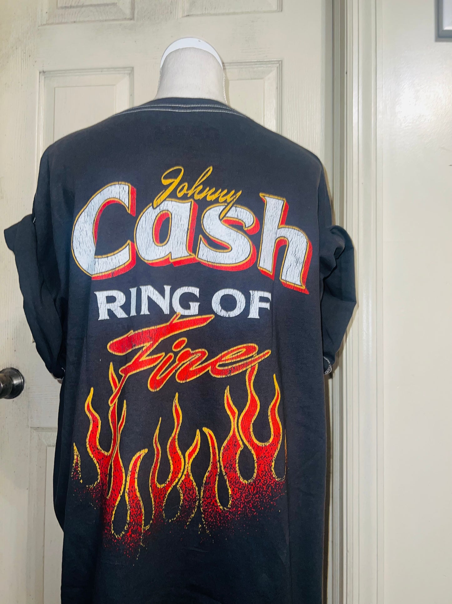 Johnny Cash Double Sided Oversized Distressed Tee