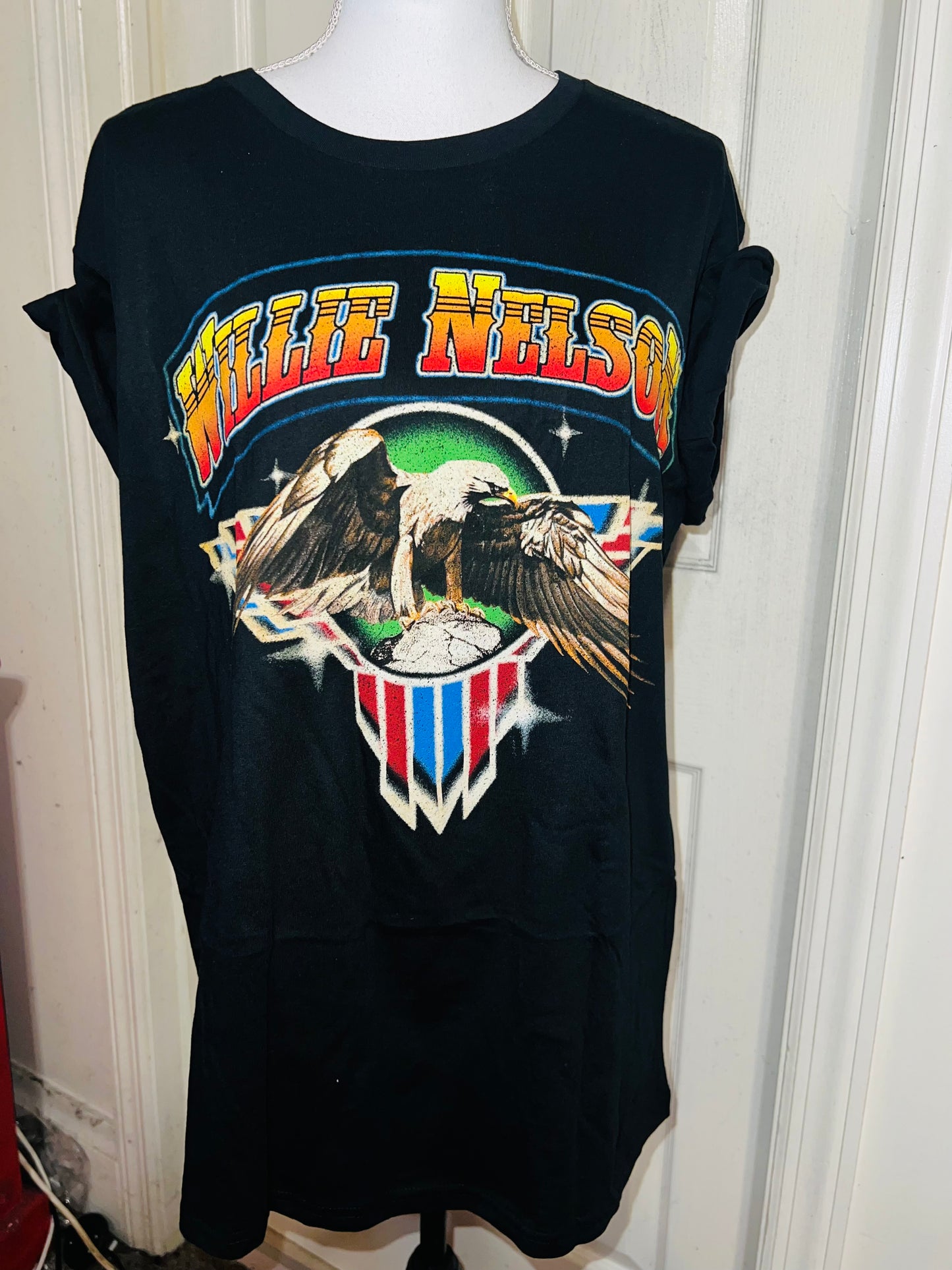 Willie Nelson Oversized Distressed T-Shirt