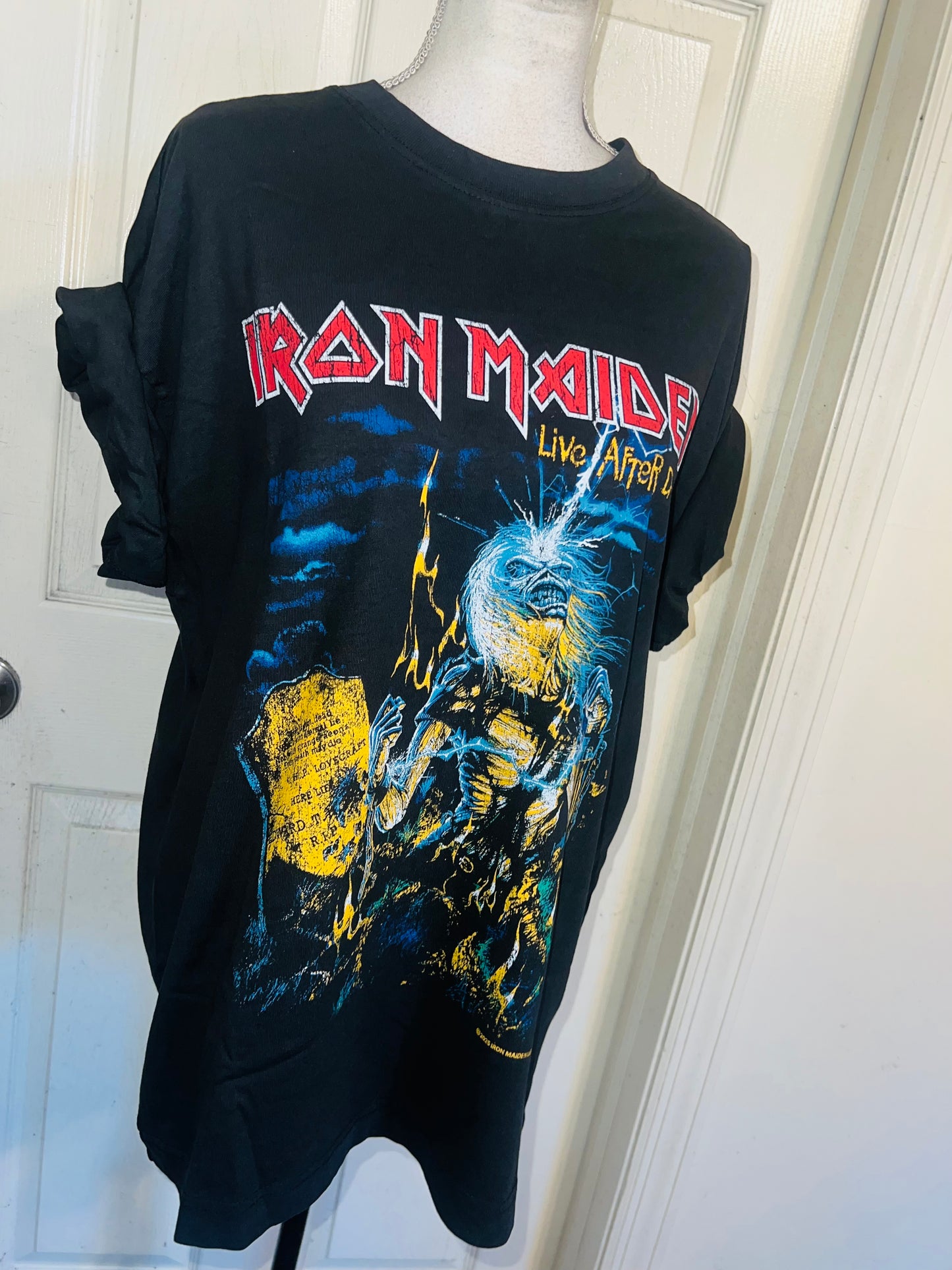 Iron Maiden Double Sided Oversized Distressed Tee