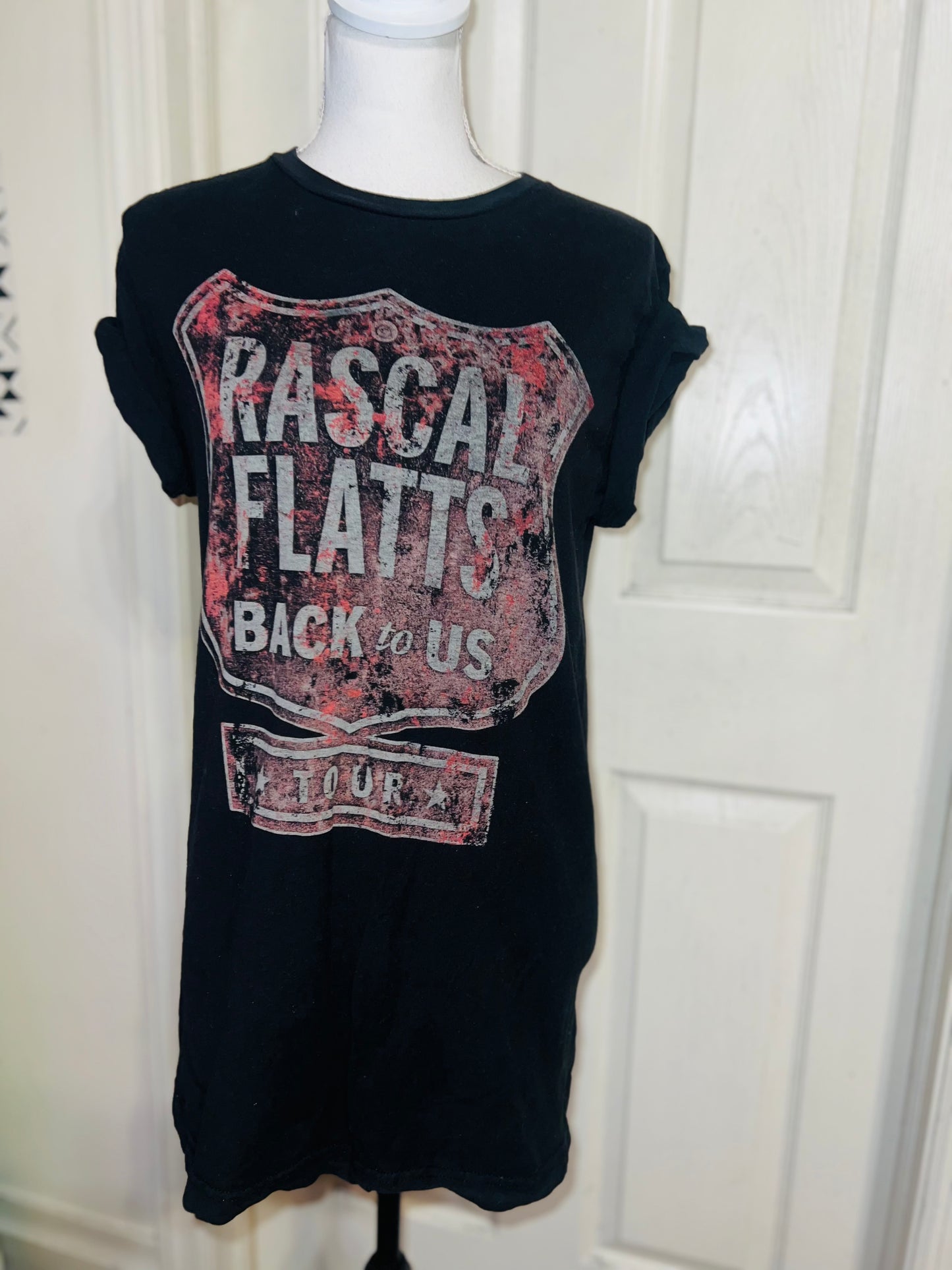 Rascal Flatts Double Sided Oversized Distressed Tee