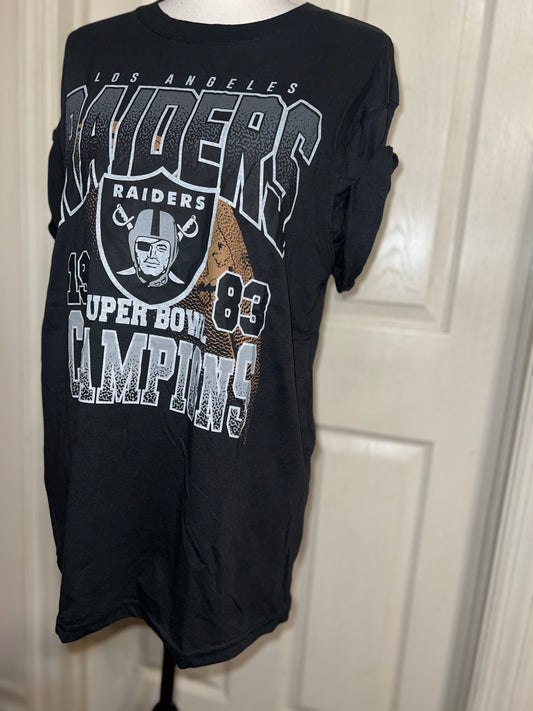 Las Vegas Raiders Oversized Distressed Tee