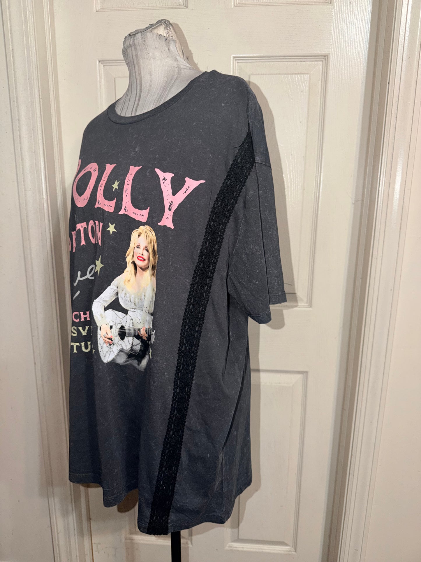 Dolly Parton Double Sided Oversized Distressed Tee