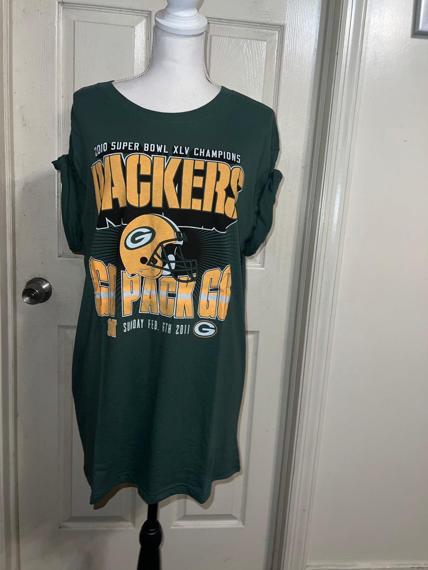 Green Bay Packers Oversized Distressed Tee