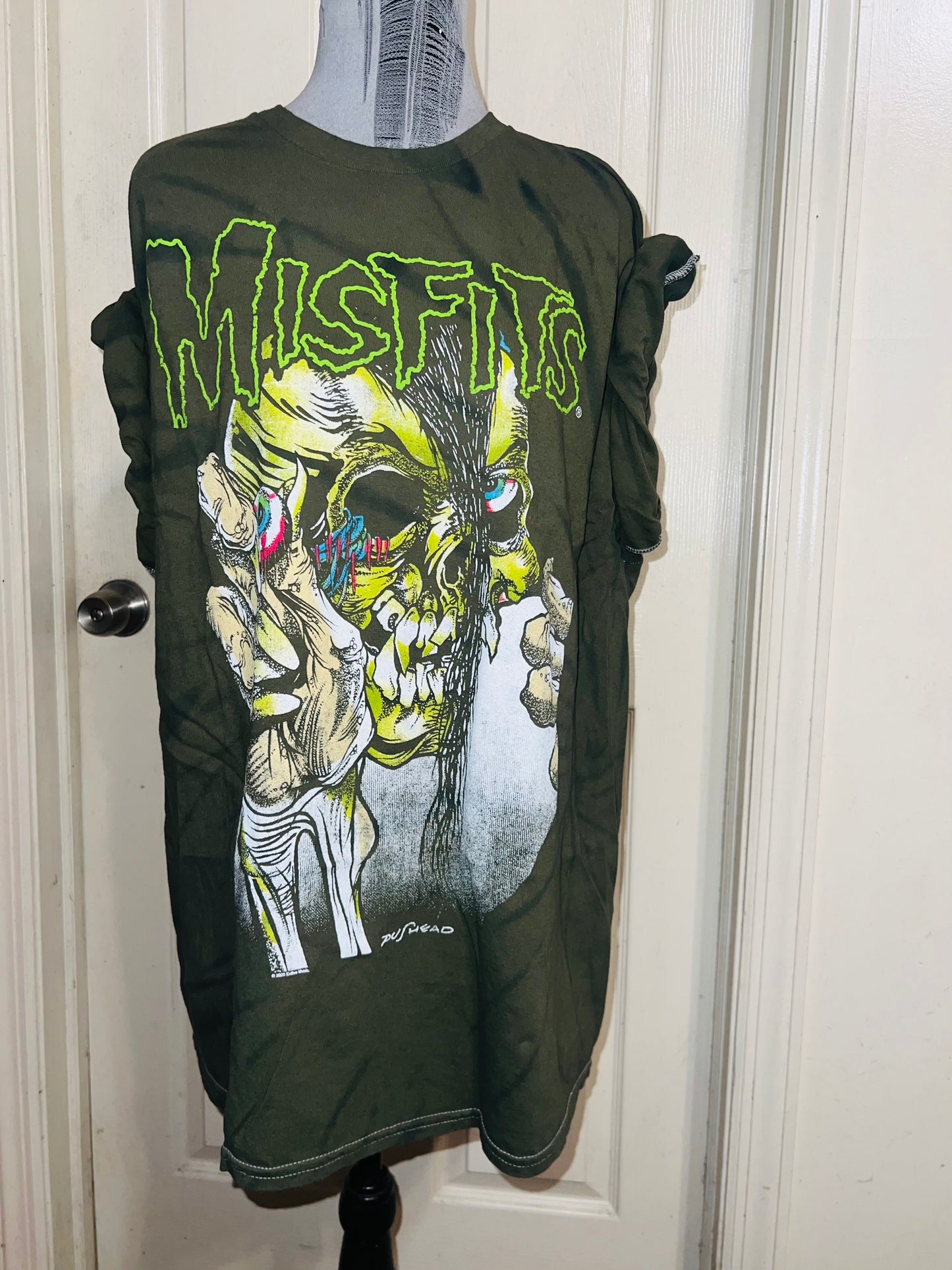 The Misfits Tie Dye Oversized Distressed Tee