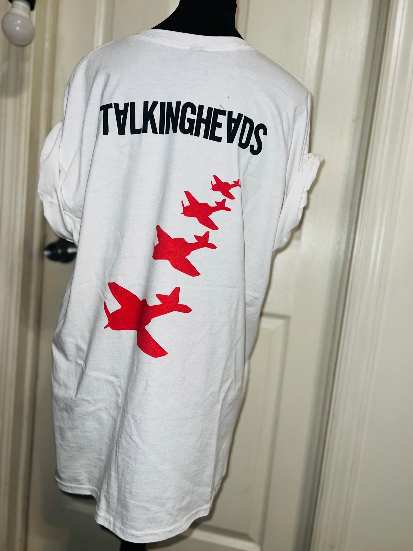 Talking Heads Double Sided Oversized Distressed Tee