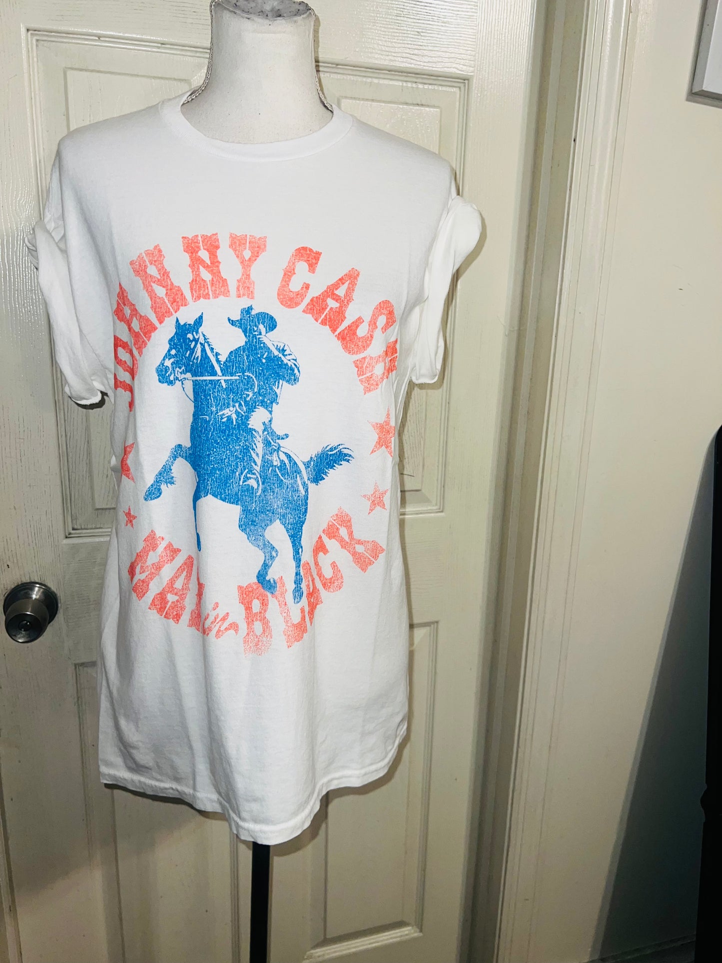 Johnny Cash Oversized Distressed Tee