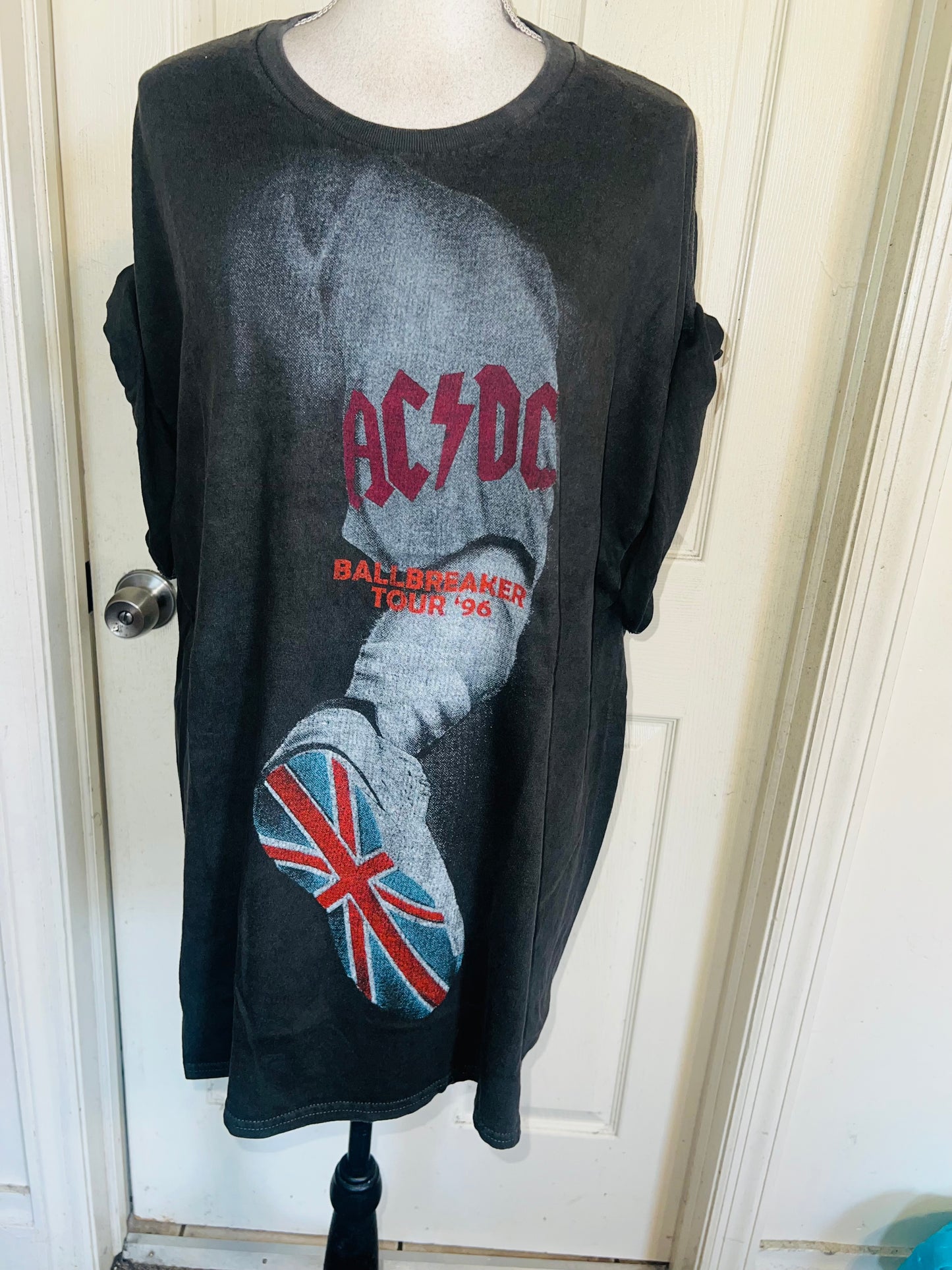 AC/DC Oversized Distressed Tee