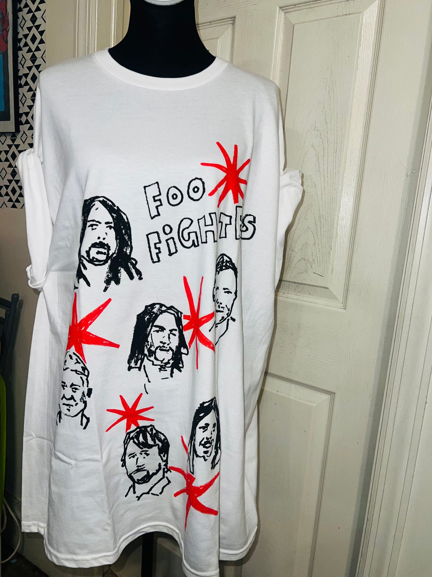 Foo Fighters Oversized Distressed Tee