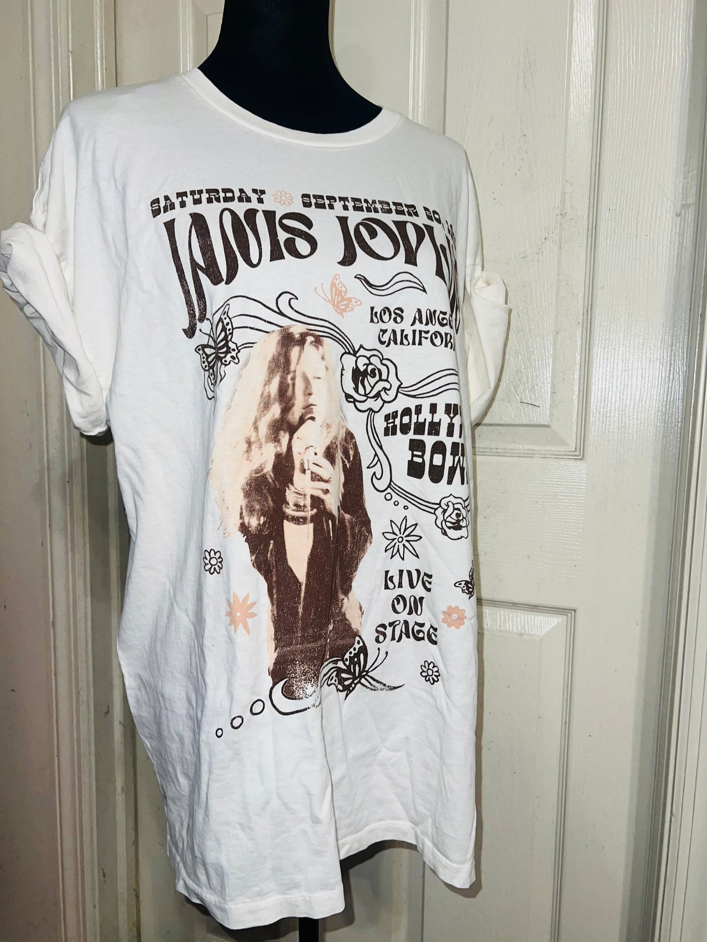 Janis Joplin Oversized Distressed Tee