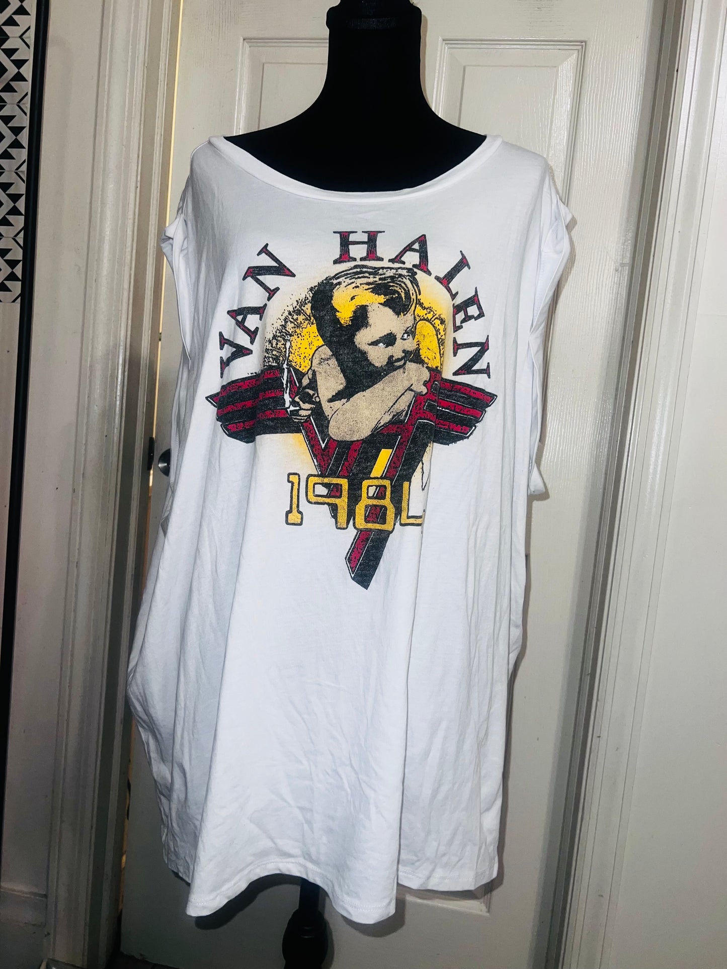 Van Halen Oversized Distressed Tee