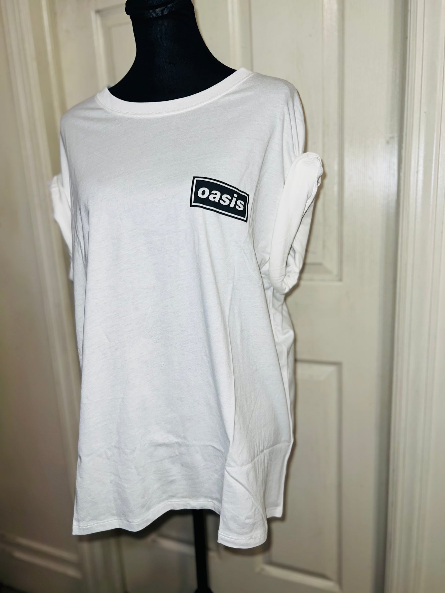 Oasis Double Sided Oversized Distressed Tee