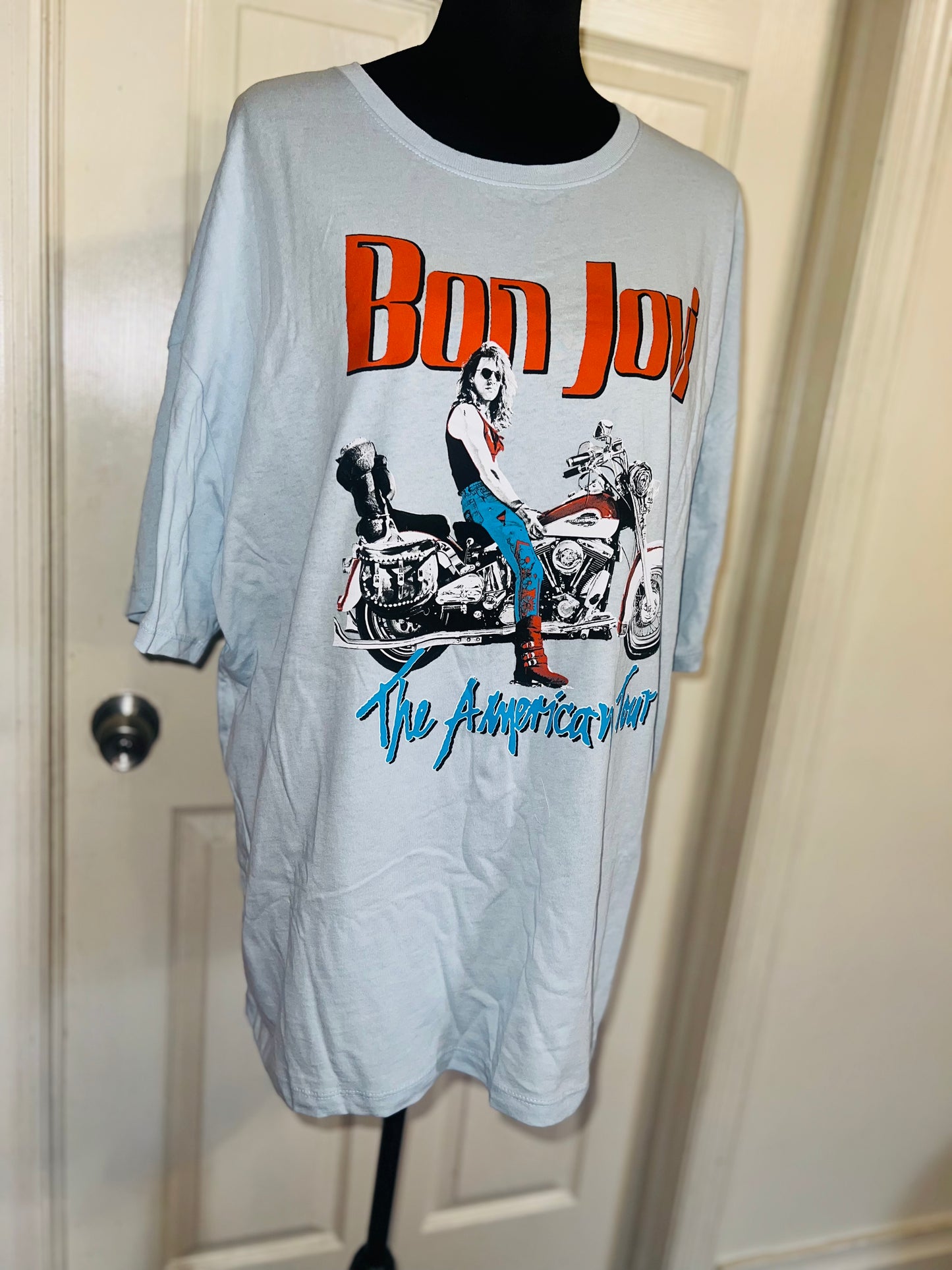 Bon Jovi Oversized Distressed Tee