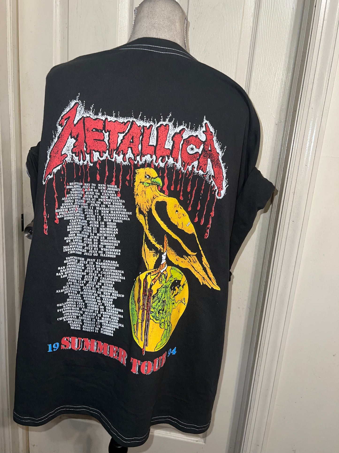 Metallica Double Sided Oversized Distressed Tee