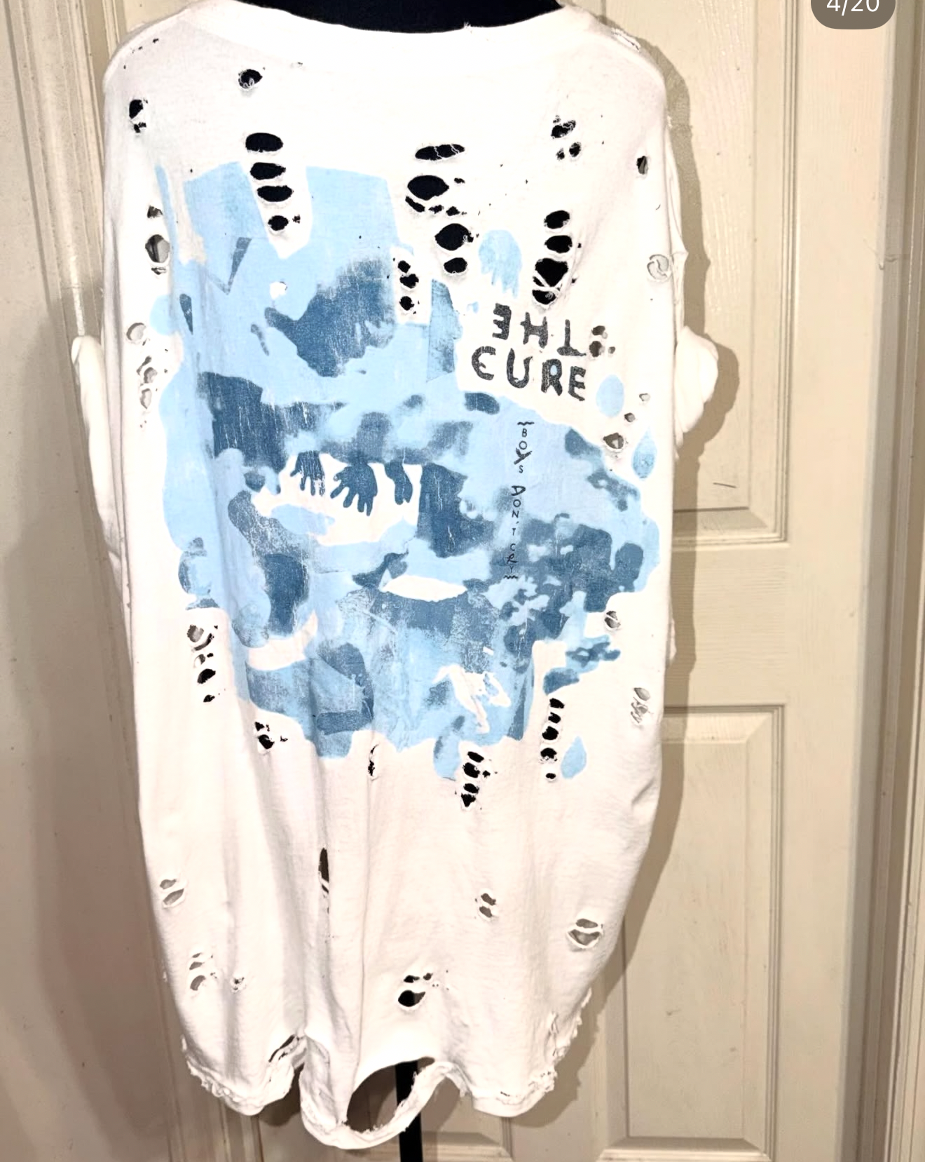 The Cure Double Sided Oversized Distressed Tee