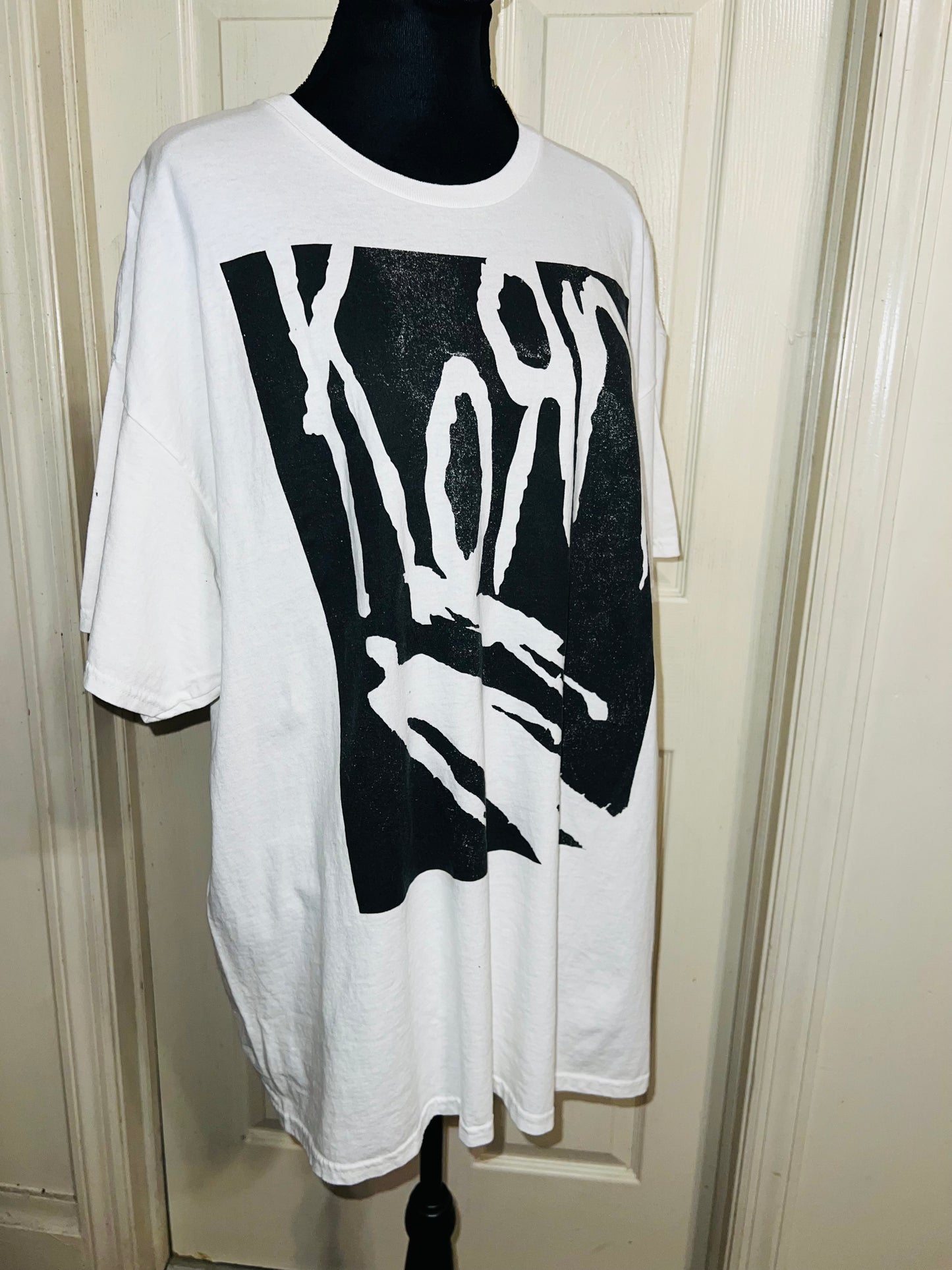 Korn Oversized Distressed T-Shirt