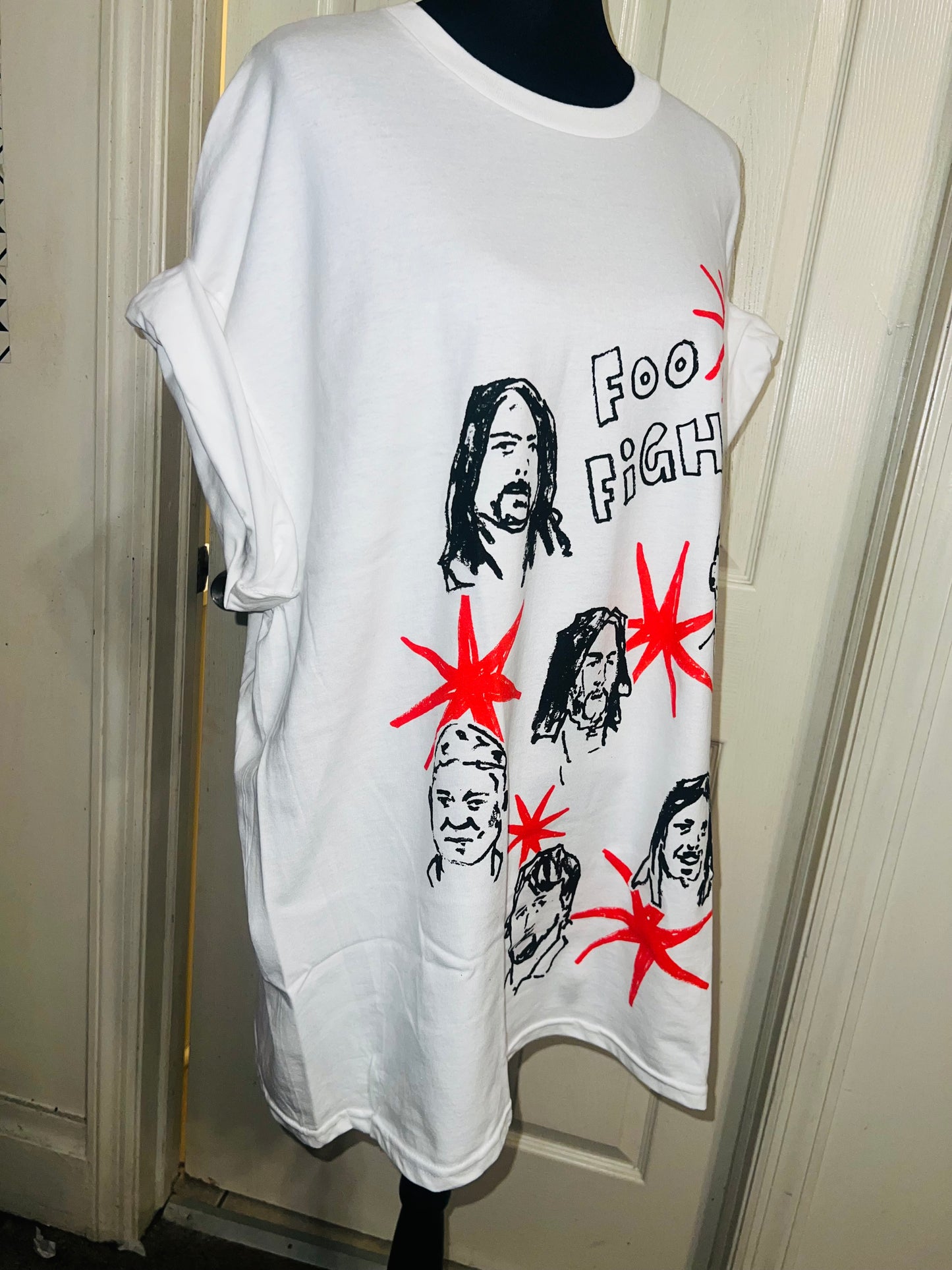 Foo Fighters Oversized Distressed Tee