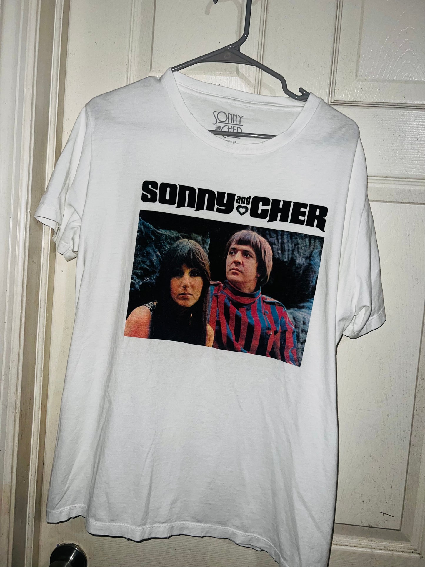 Sonny and Cher Oversized Distressed Tee