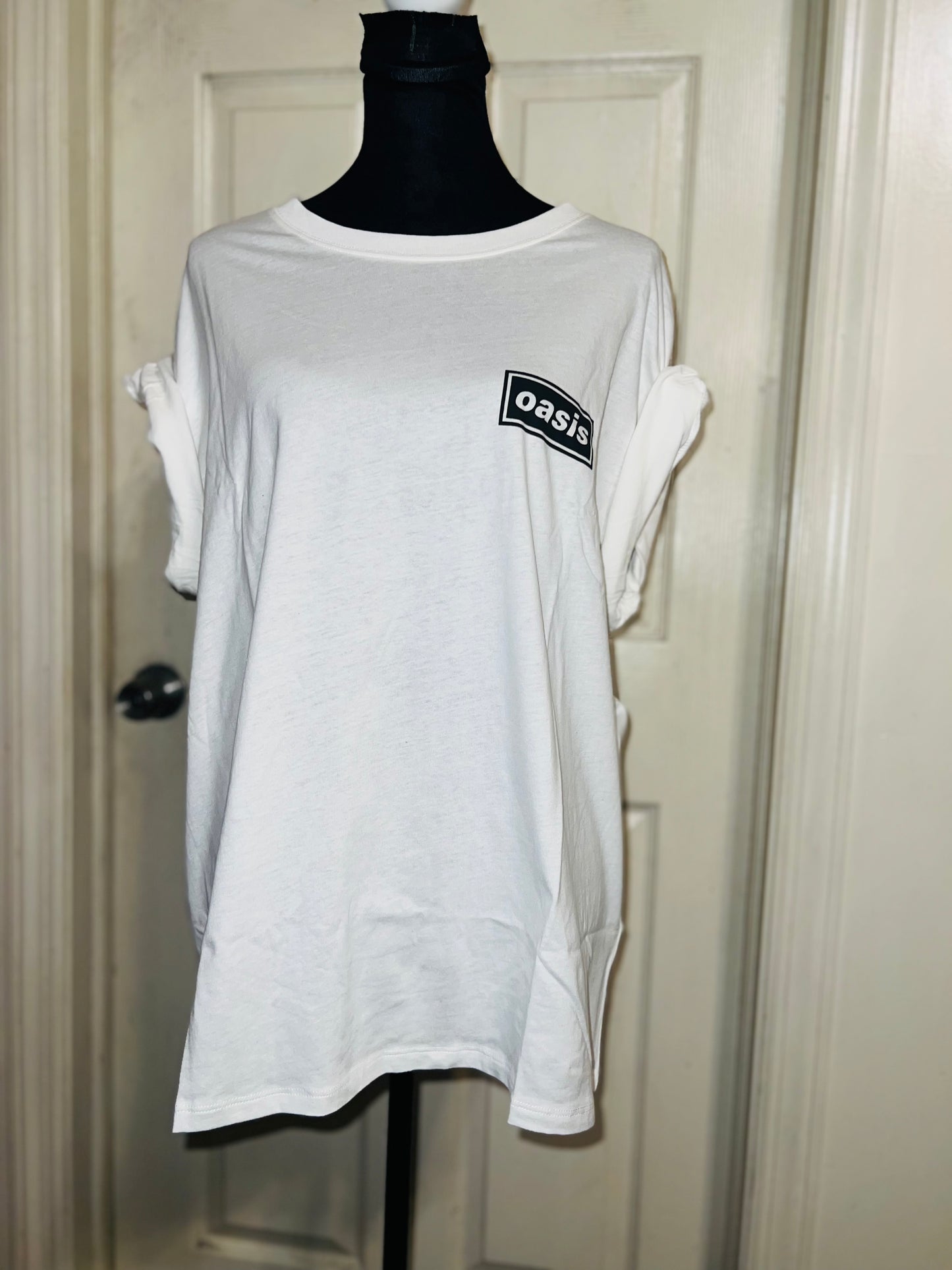 Oasis Double Sided Oversized Distressed Tee